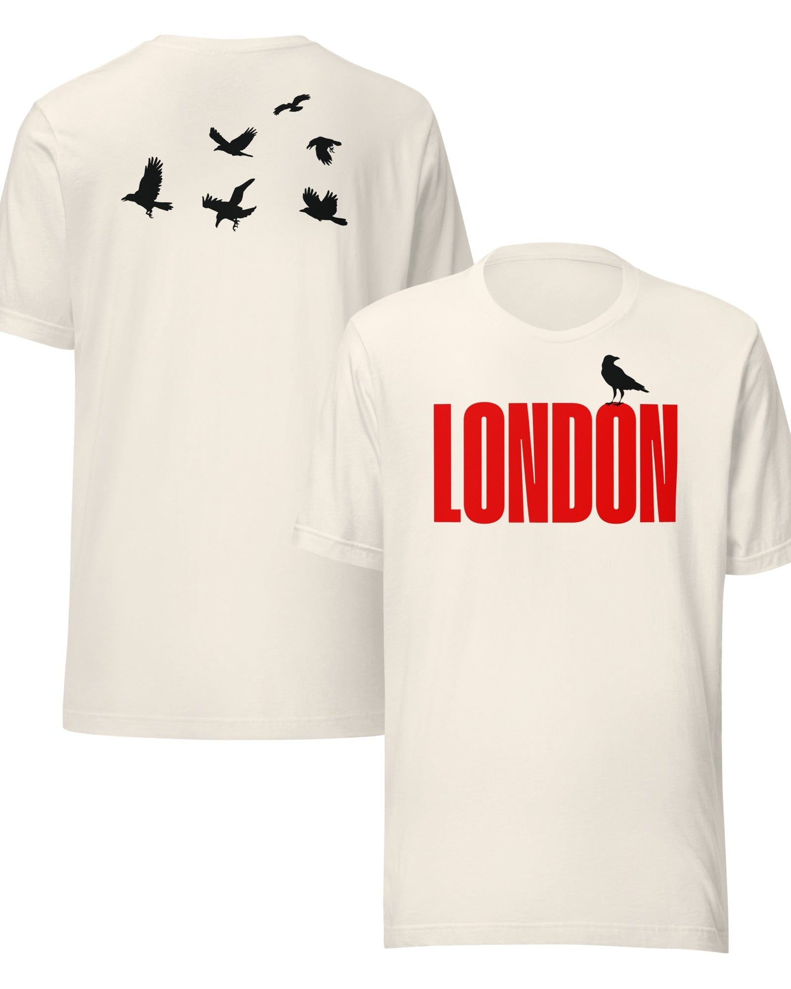 Jolly & Goode Shirts & Tops Vintage White / S London Raven T-shirt | Tower of London Cheeky British Style