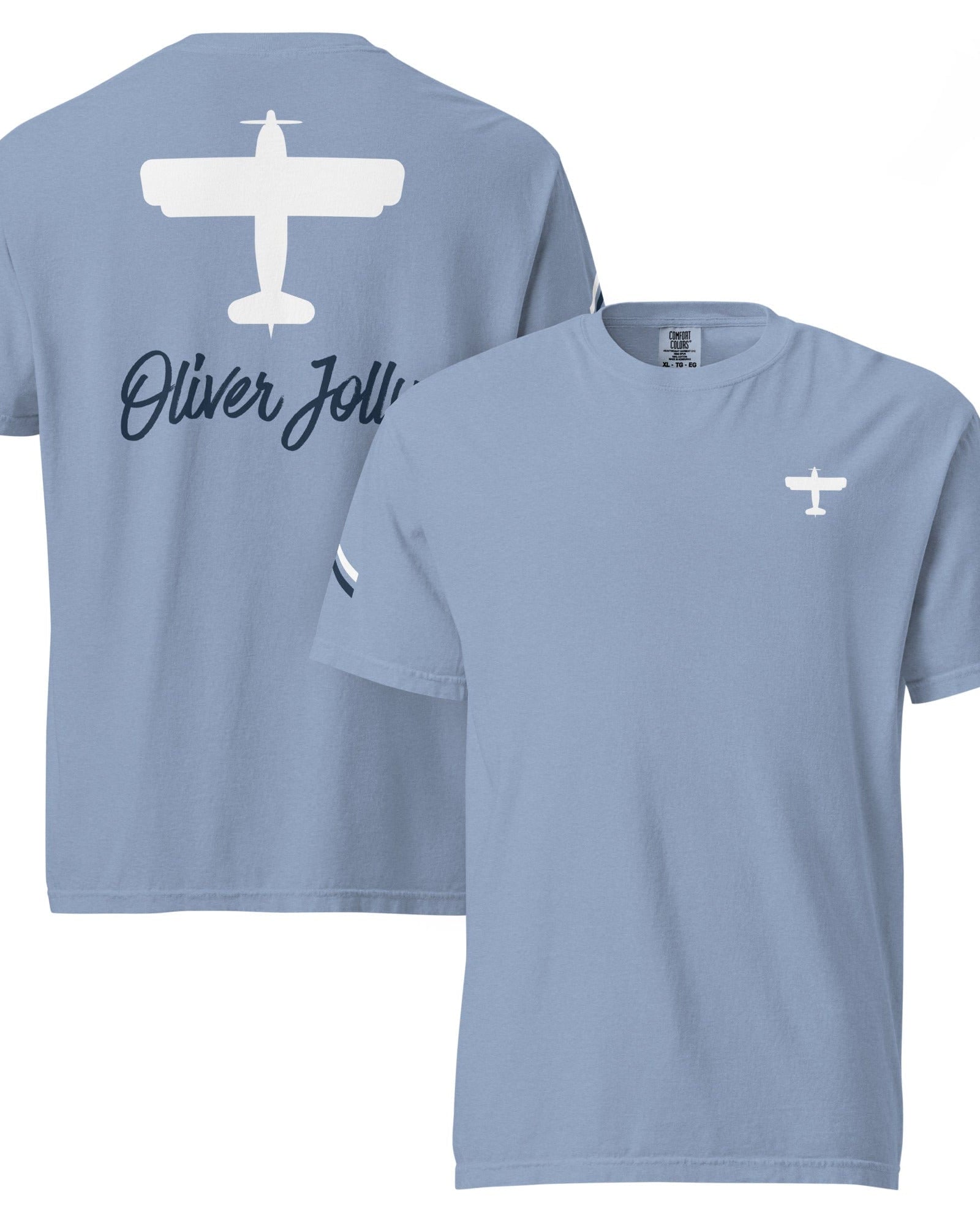 Jolly & Goode Shirts & Tops Washed Denim / S Flight by Oliver Jolly | Heavyweight T-shirt | Garment-Dyed Cheeky British Style