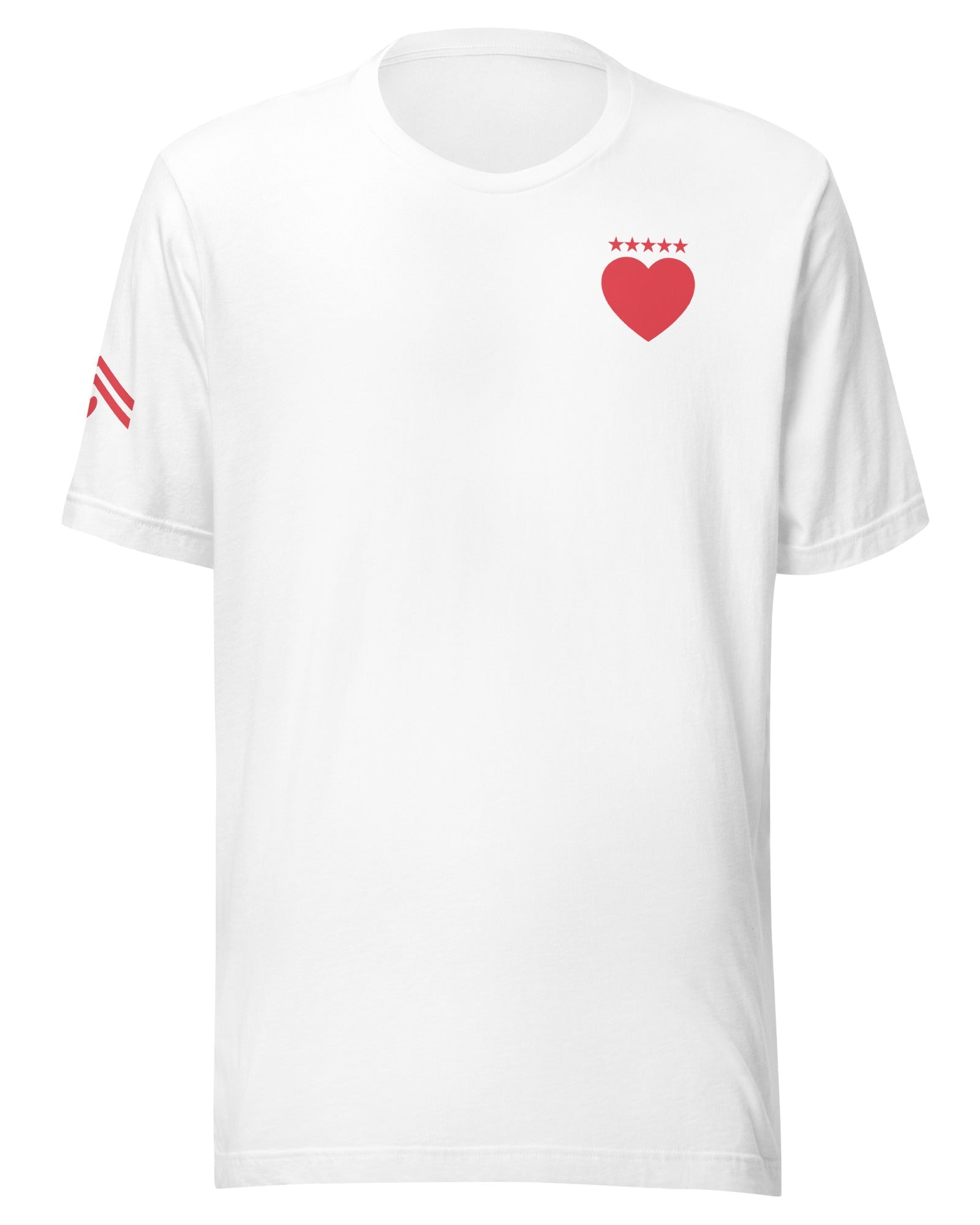 Jolly & Goode Shirts & Tops White / S Army of Love T-shirt | Five Star Heart | Unisex Cheeky British Style