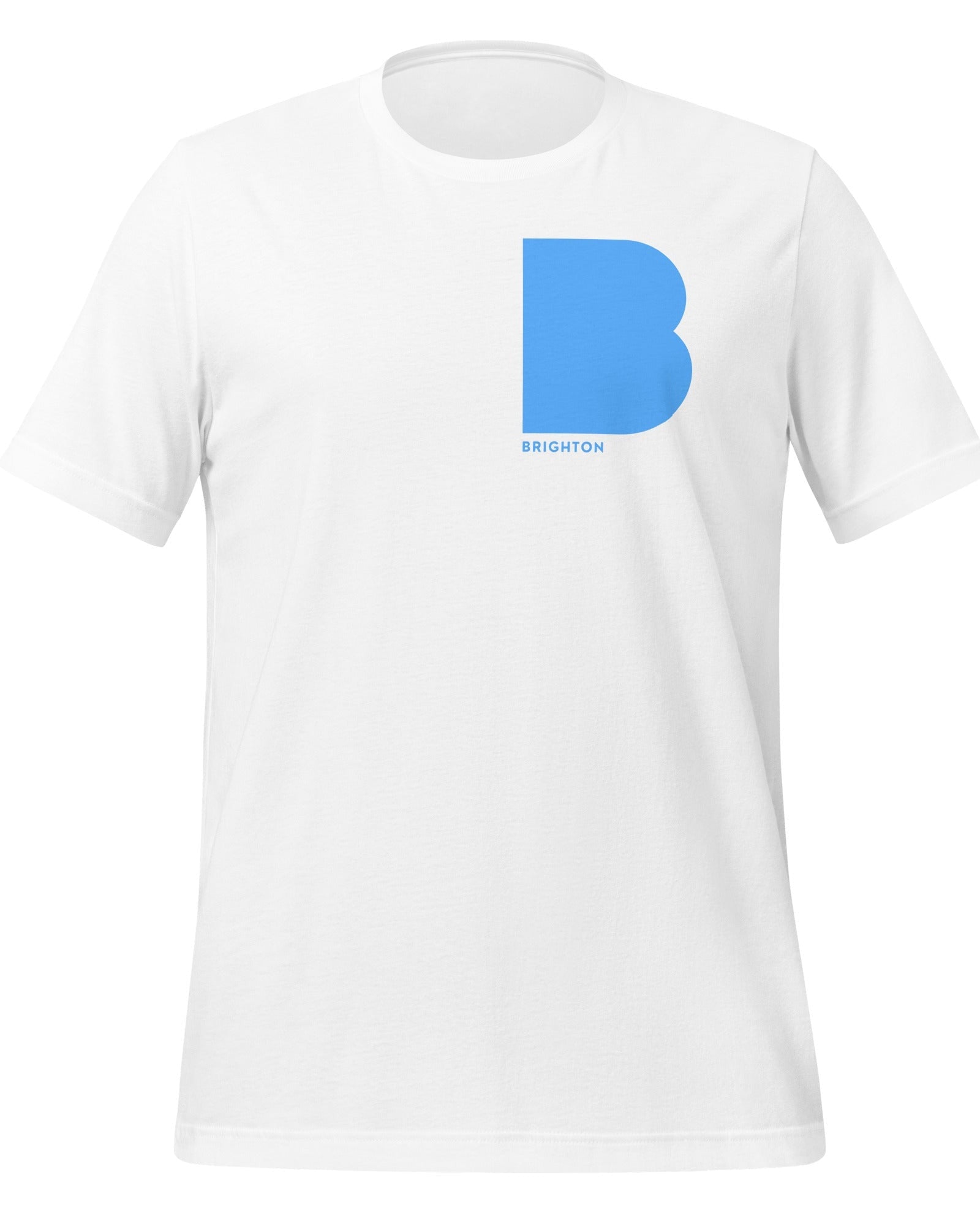 Jolly & Goode Shirts & Tops White / S Brighton B T-shirt | Sky Blue Cheeky British Style