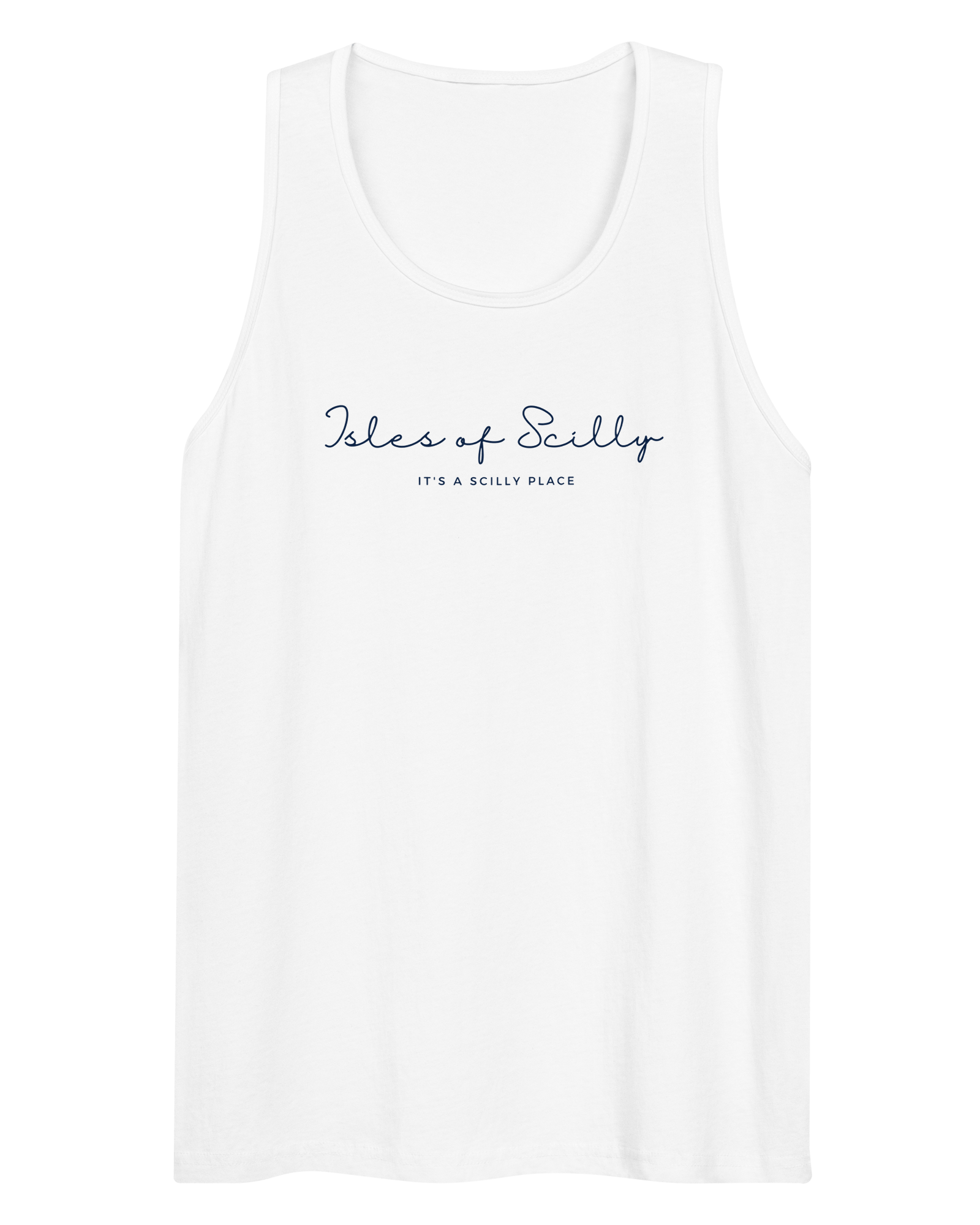 Jolly & Goode Shirts & Tops White / S Isles of Scilly, It's A Scilly Place | Men’s Vest Cheeky British Style