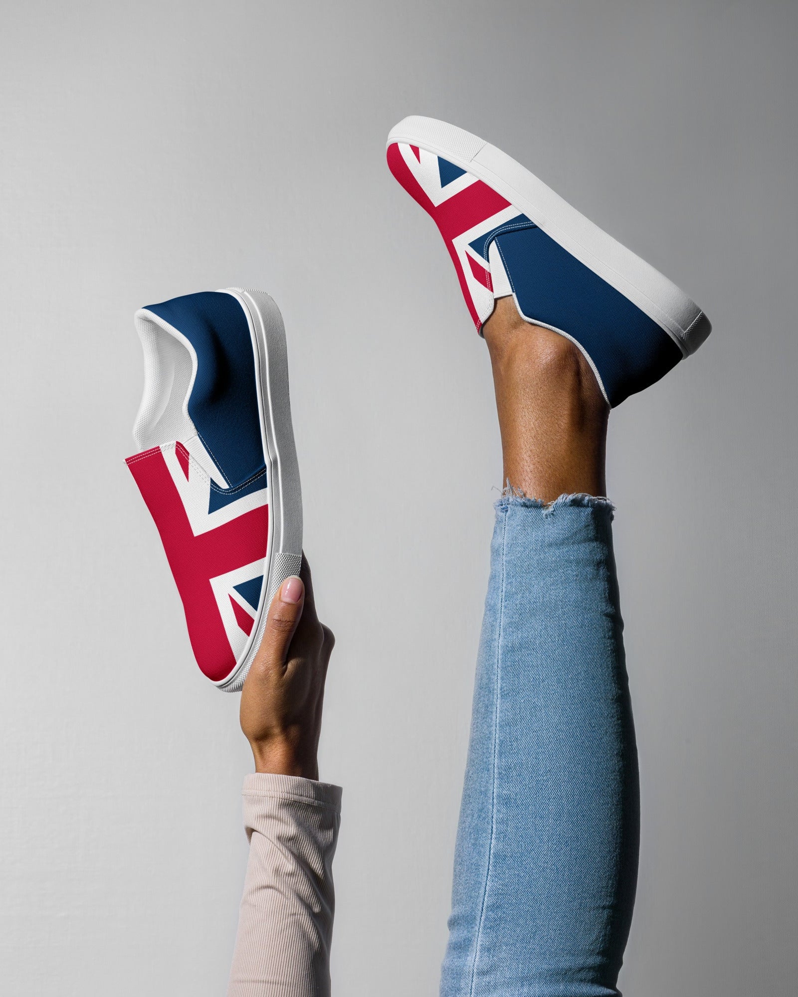 Jolly & Goode Shoes Women’s Union Jack Slip-On Shoes Cheeky British Style