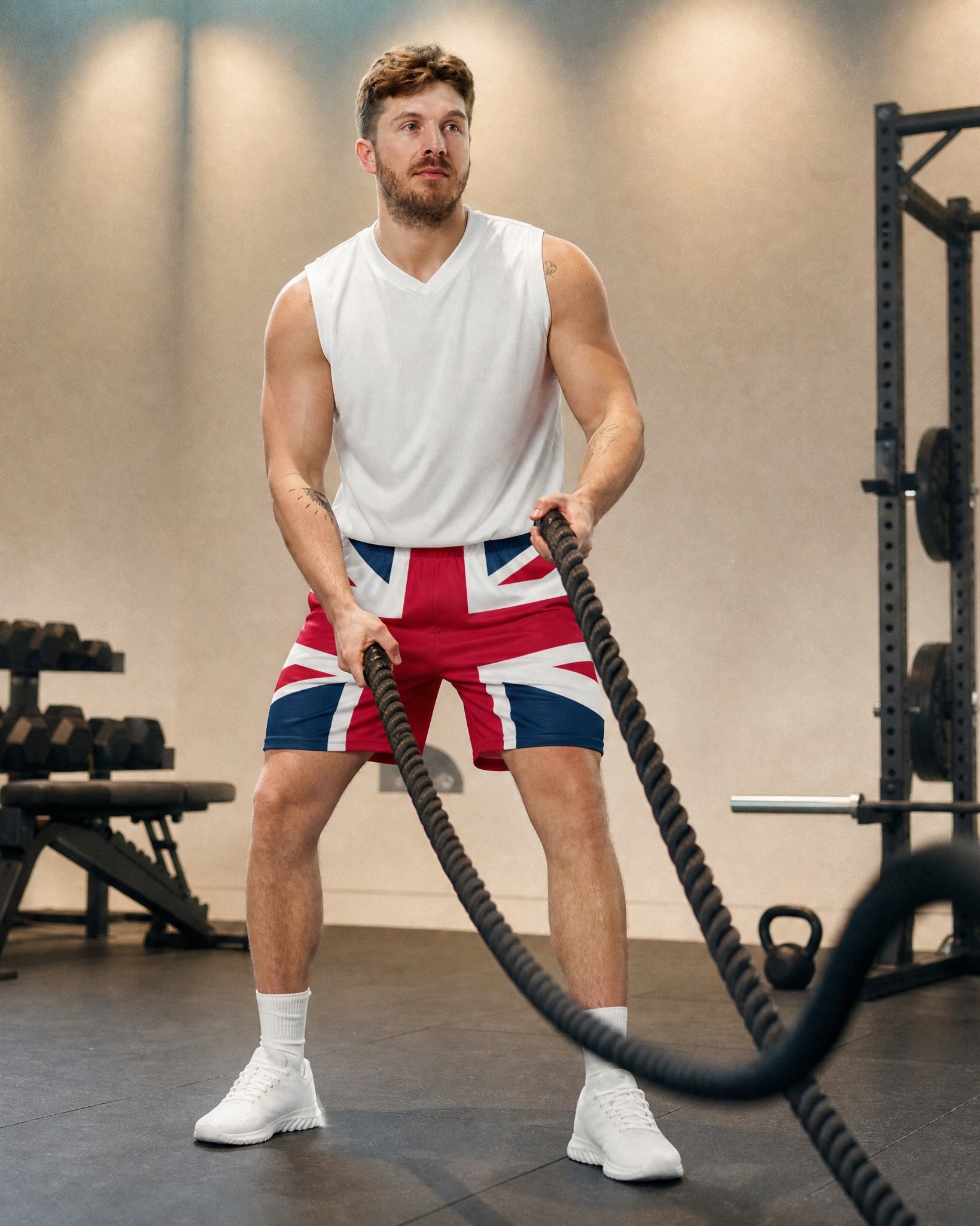 Jolly & Goode Shorts Union Jack Shorts | Mesh Fabric | Pockets | Unisex Fit Cheeky British Style