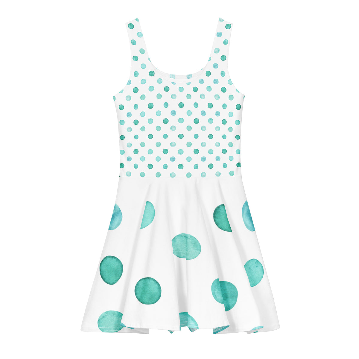 Jolly & Goode Skater Dress Watercolour Polkadot Cotton Skater Dress Cheeky British Style