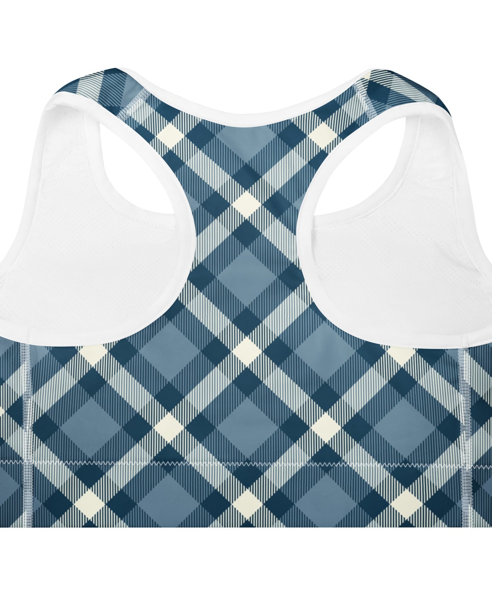 Jolly & Goode sports bras Cheeky Check Padded Racerback Sports Bra Cheeky British Style