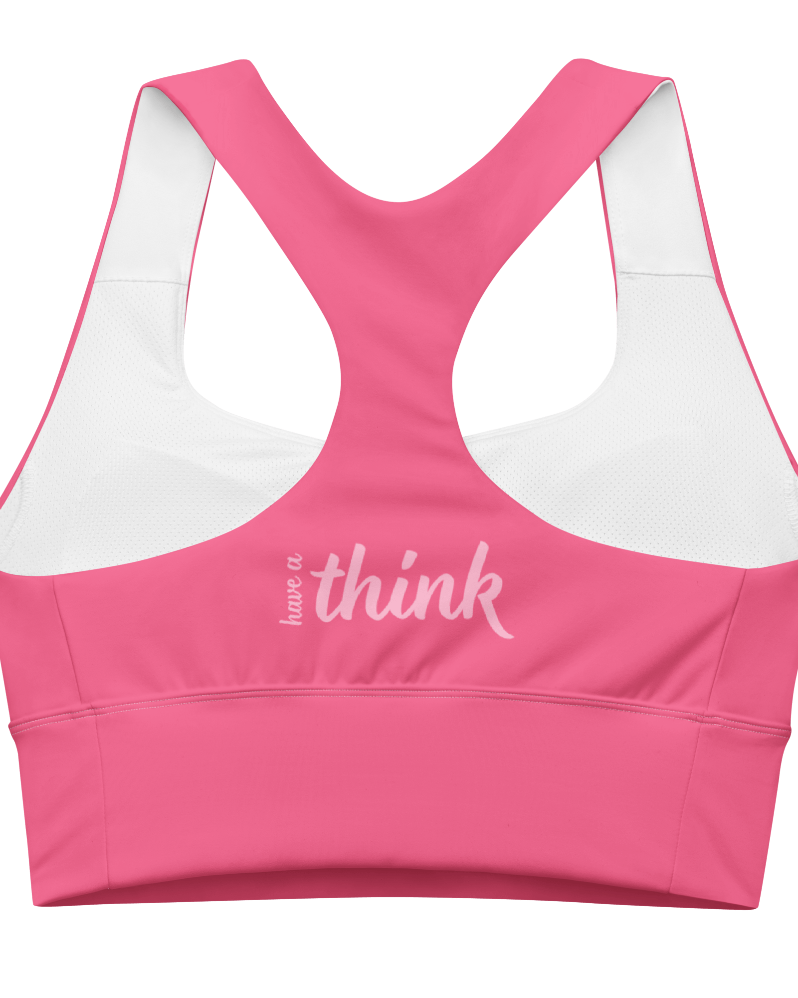 Jolly & Goode sports bras Have a Think Pink Longline Sports Bra Cheeky British Style
