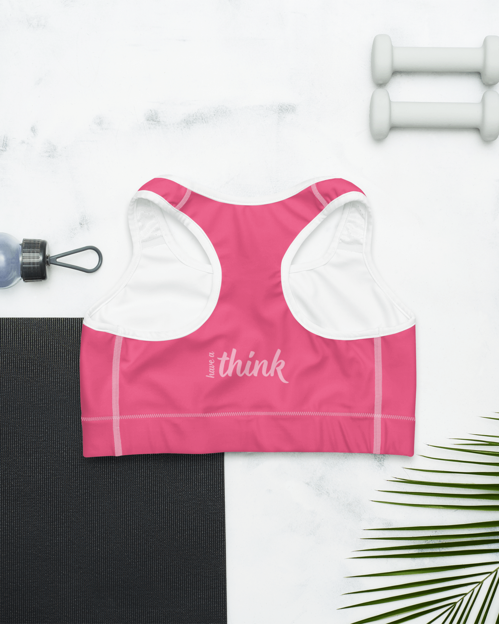 Jolly & Goode sports bras Have a Think Pink Racerback Sports Bra Cheeky British Style