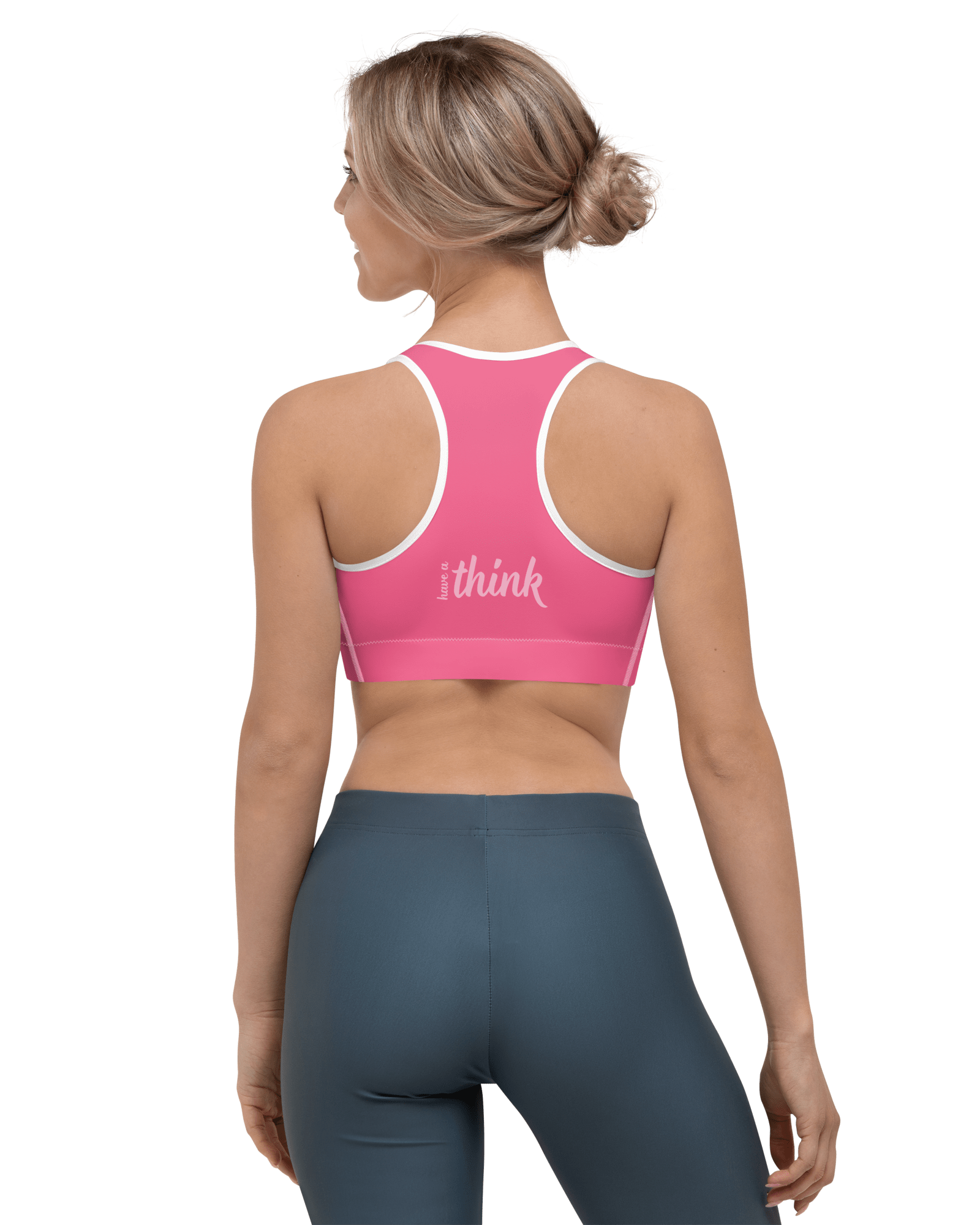 Jolly & Goode sports bras Have a Think Pink Racerback Sports Bra Cheeky British Style