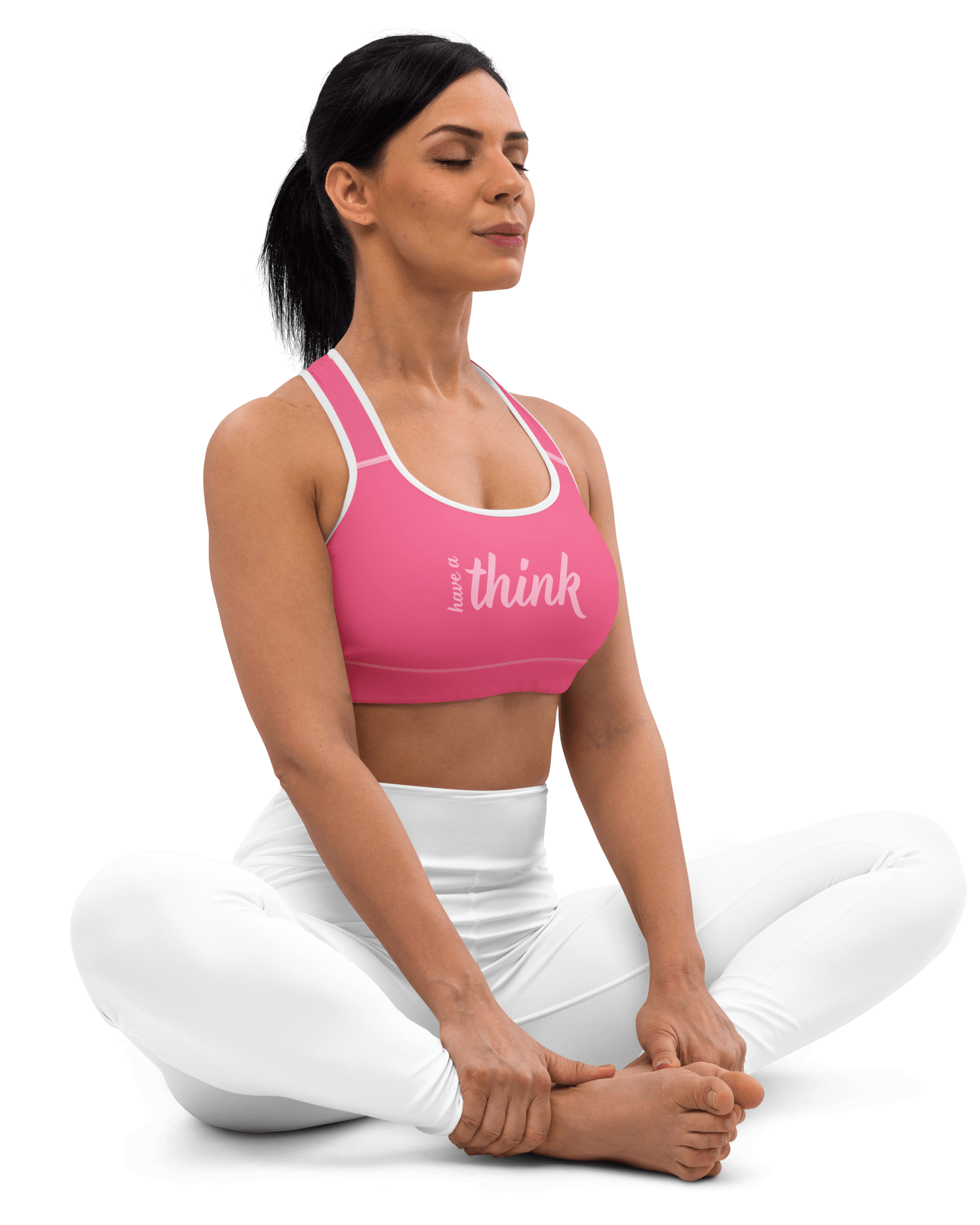 Jolly & Goode sports bras Have a Think Pink Racerback Sports Bra Cheeky British Style