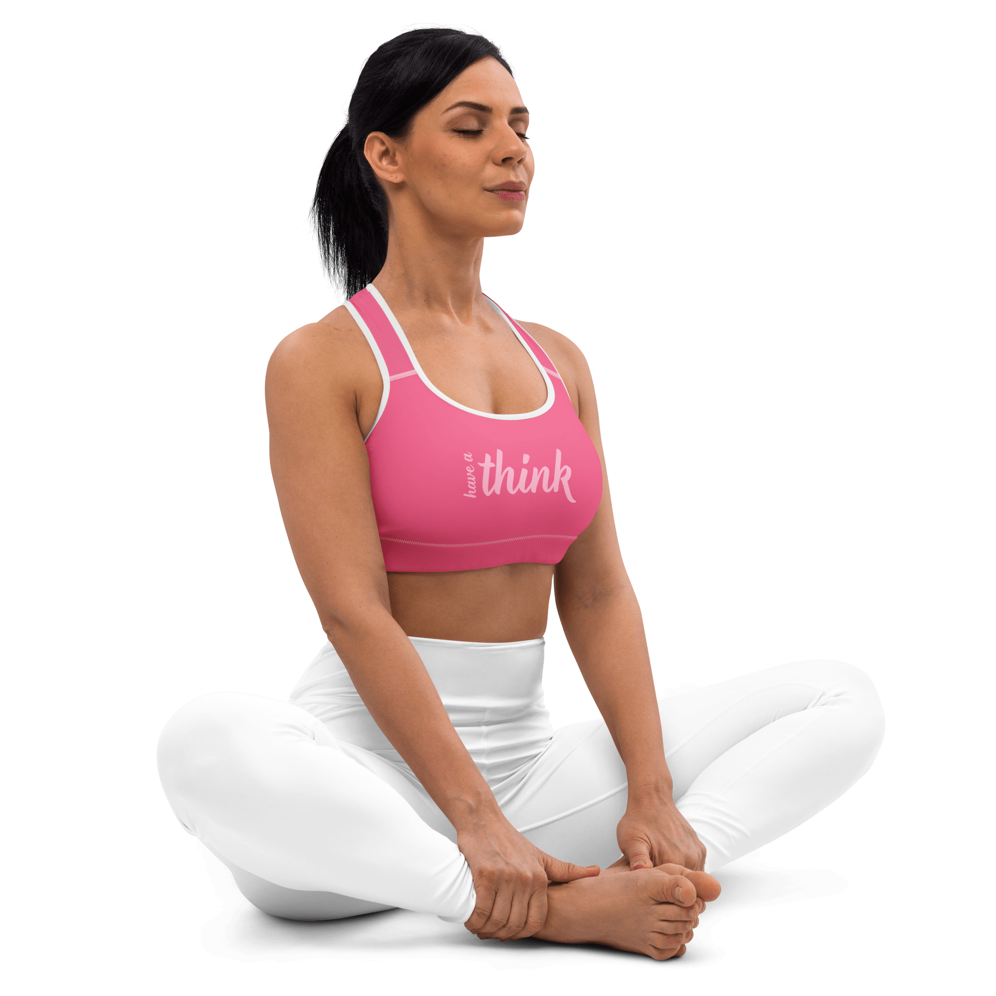 Jolly & Goode sports bras Have a Think Pink Racerback Sports Bra Cheeky British Style