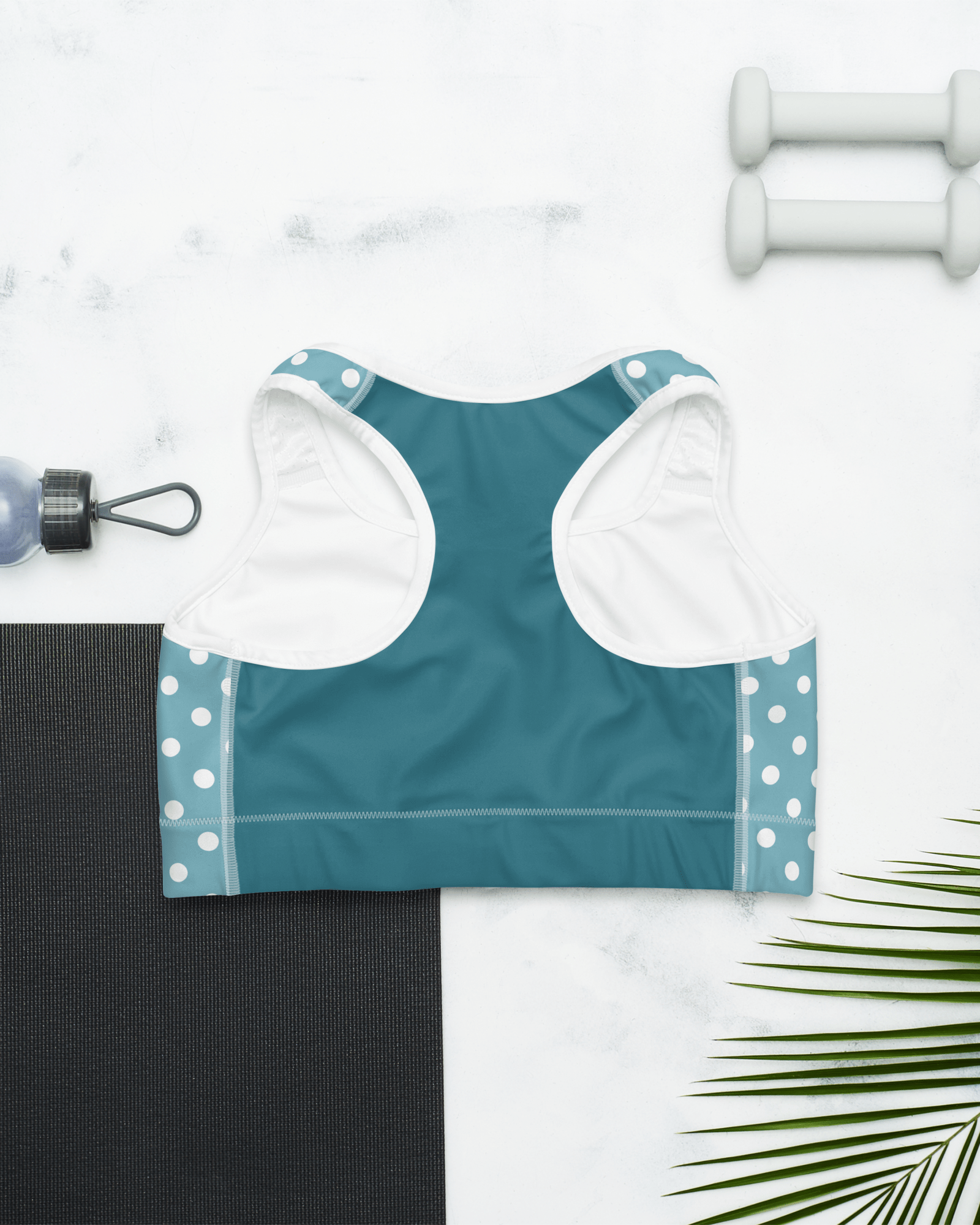 Jolly & Goode sports bras Light Blue Polkadot Sports Bra Cheeky British Style