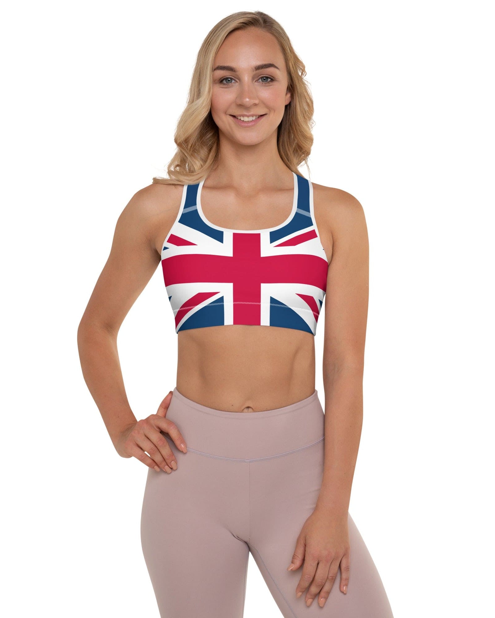 Jolly & Goode sports bras Union Jack Sports Bra | Padded Cheeky British Style