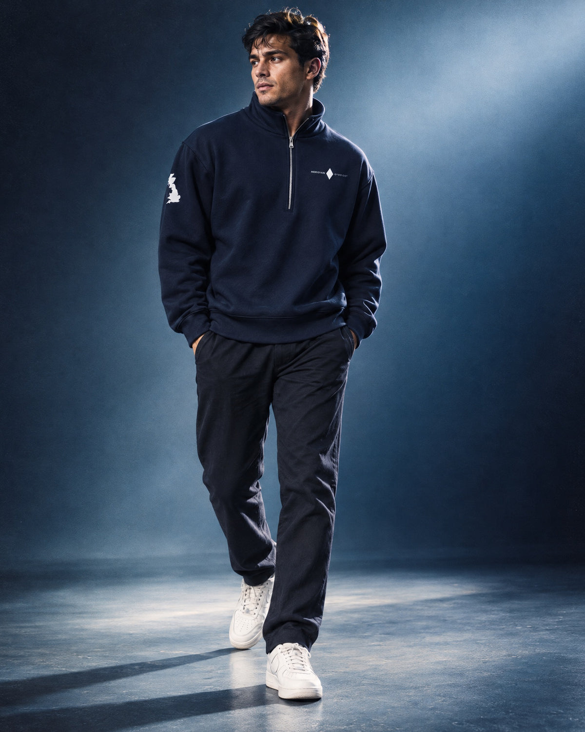 Jolly & Goode Sweatshirt Meridian Half-Zip Pullover | British Heritage Fleece Cheeky British Style