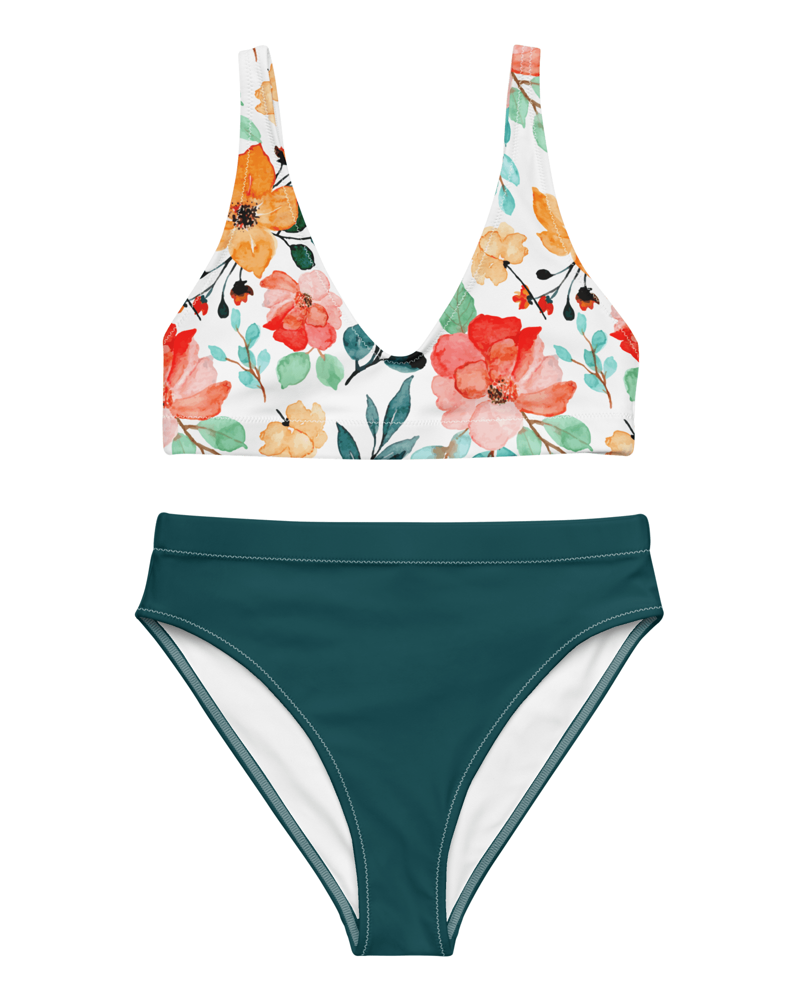 Jolly & Goode Swimwear Watercolour Flowers | Floral Bikini Cheeky British Style