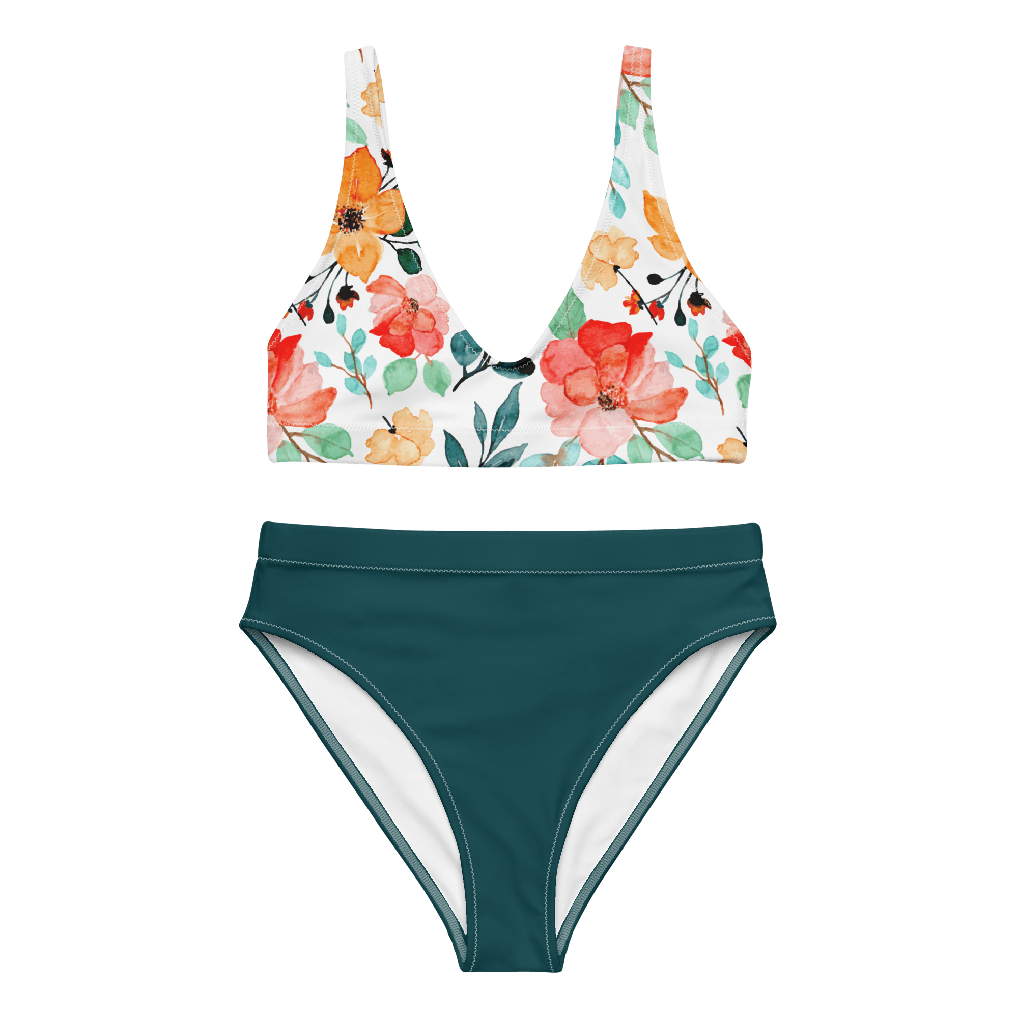 Jolly & Goode Swimwear Watercolour Flowers | Floral Bikini Cheeky British Style