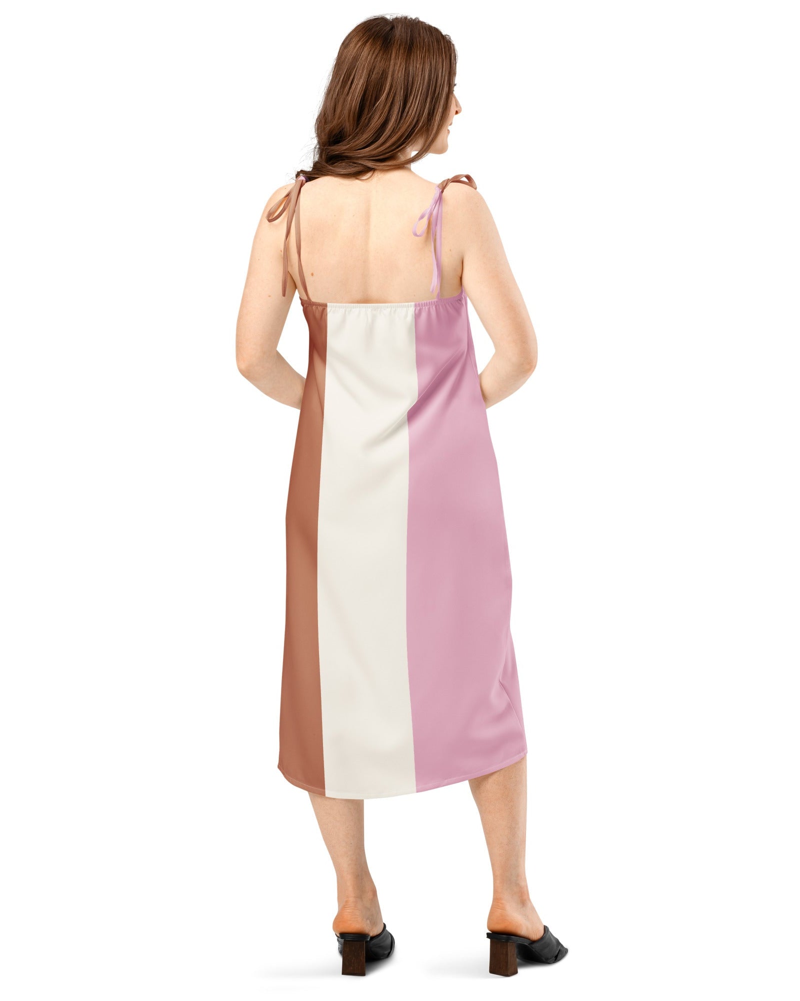 Jolly & Goode Tie-Strap Dresses Neapolitan Ice Cream Tie-Strap Dress Cheeky British Style