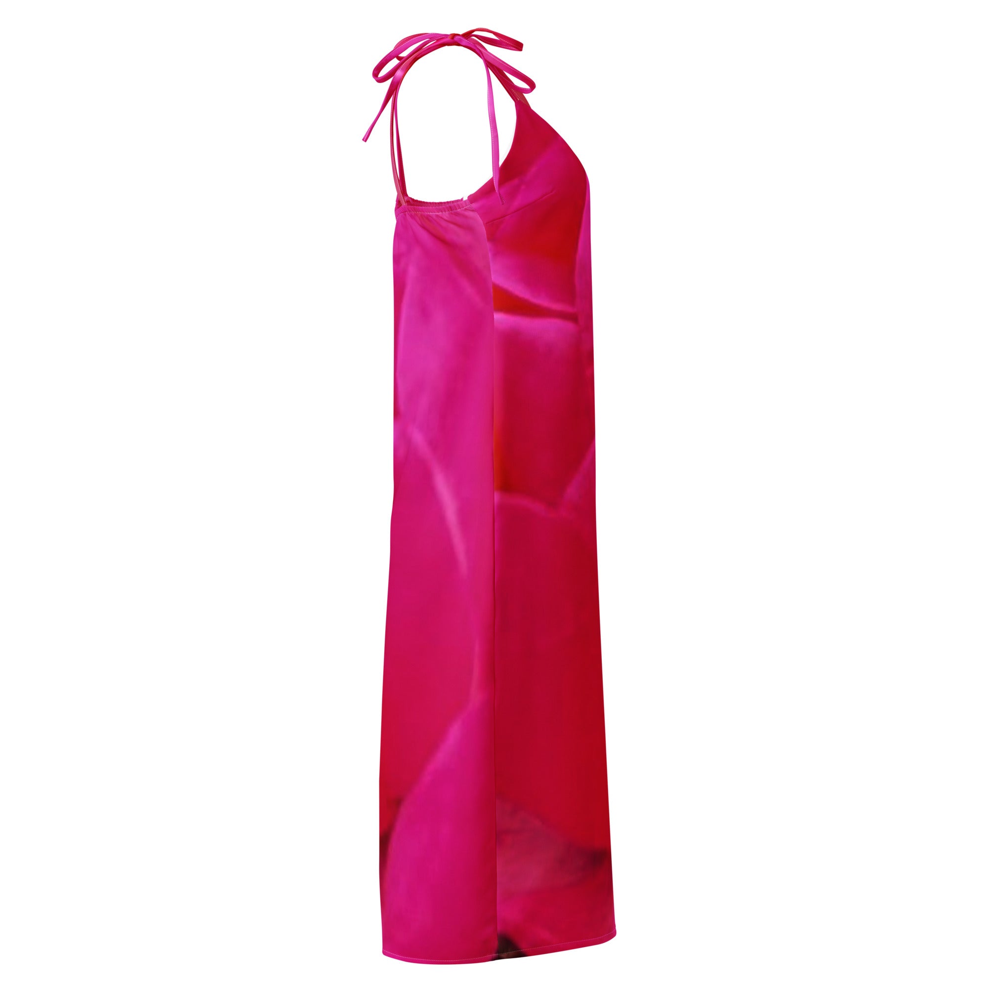Jolly & Goode Tie-Strap Dresses Pink & Red Rose Tie-Strap Dress with Built-In Bra Cheeky British Style