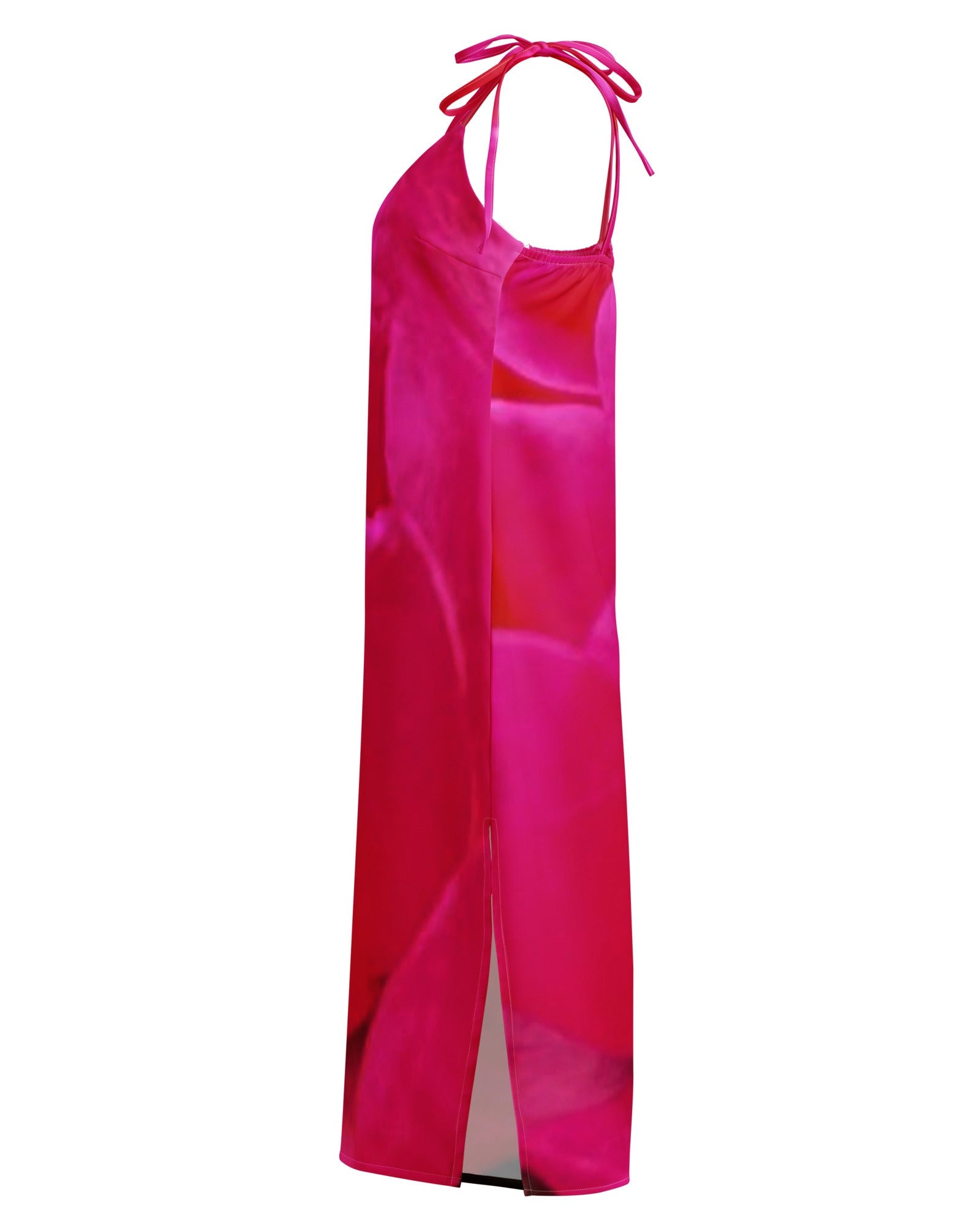 Jolly & Goode Tie-Strap Dresses Pink & Red Rose Tie-Strap Dress with Built-In Bra Cheeky British Style