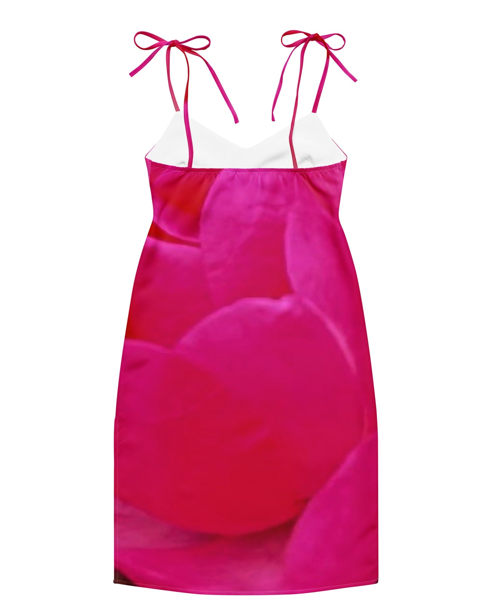 Jolly & Goode Tie-Strap Dresses Pink & Red Rose Tie-Strap Dress with Built-In Bra Cheeky British Style