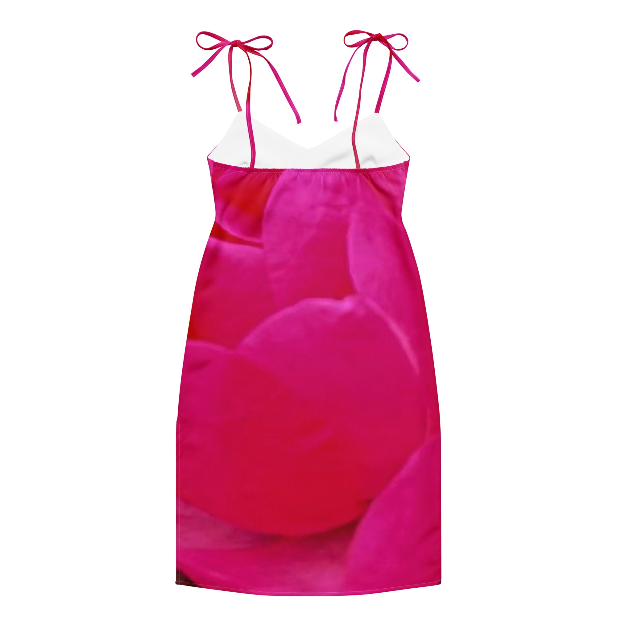 Jolly & Goode Tie-Strap Dresses Pink & Red Rose Tie-Strap Dress with Built-In Bra Cheeky British Style