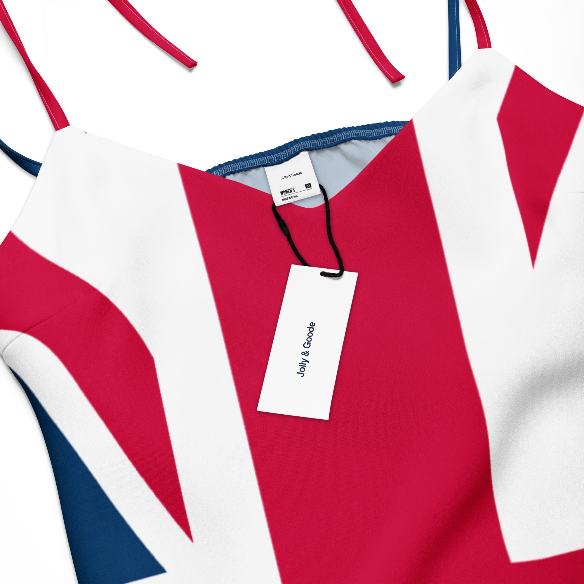 Jolly & Goode Tie-Strap Dresses Union Jack Tie-Strap Dress with Built-In Bra Cheeky British Style
