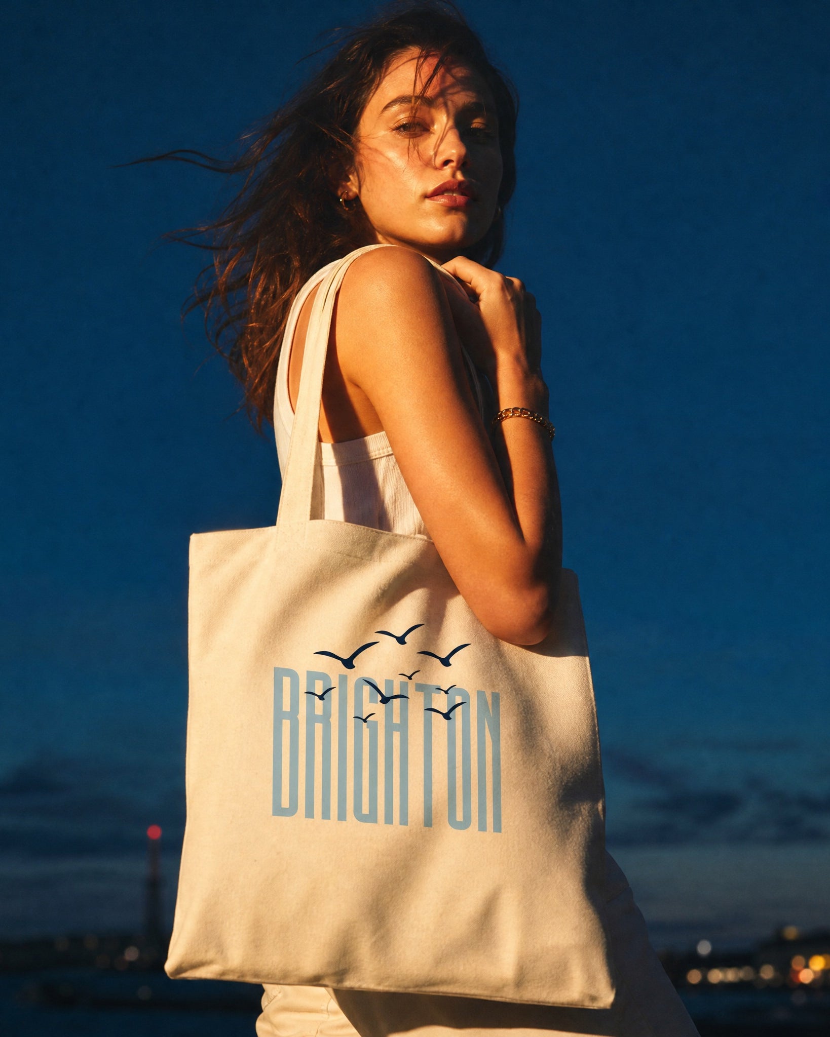 Jolly & Goode Tote Bag Brighton Shore Cotton Tote Bag Cheeky British Style