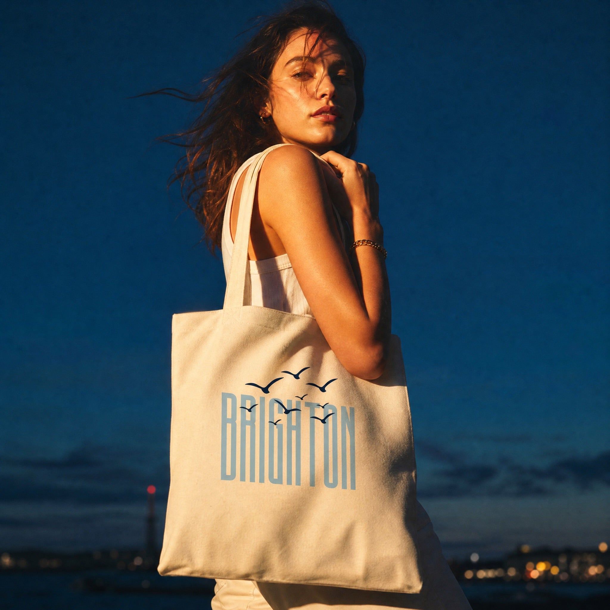 Jolly & Goode Tote Bag Brighton Shore Cotton Tote Bag Cheeky British Style