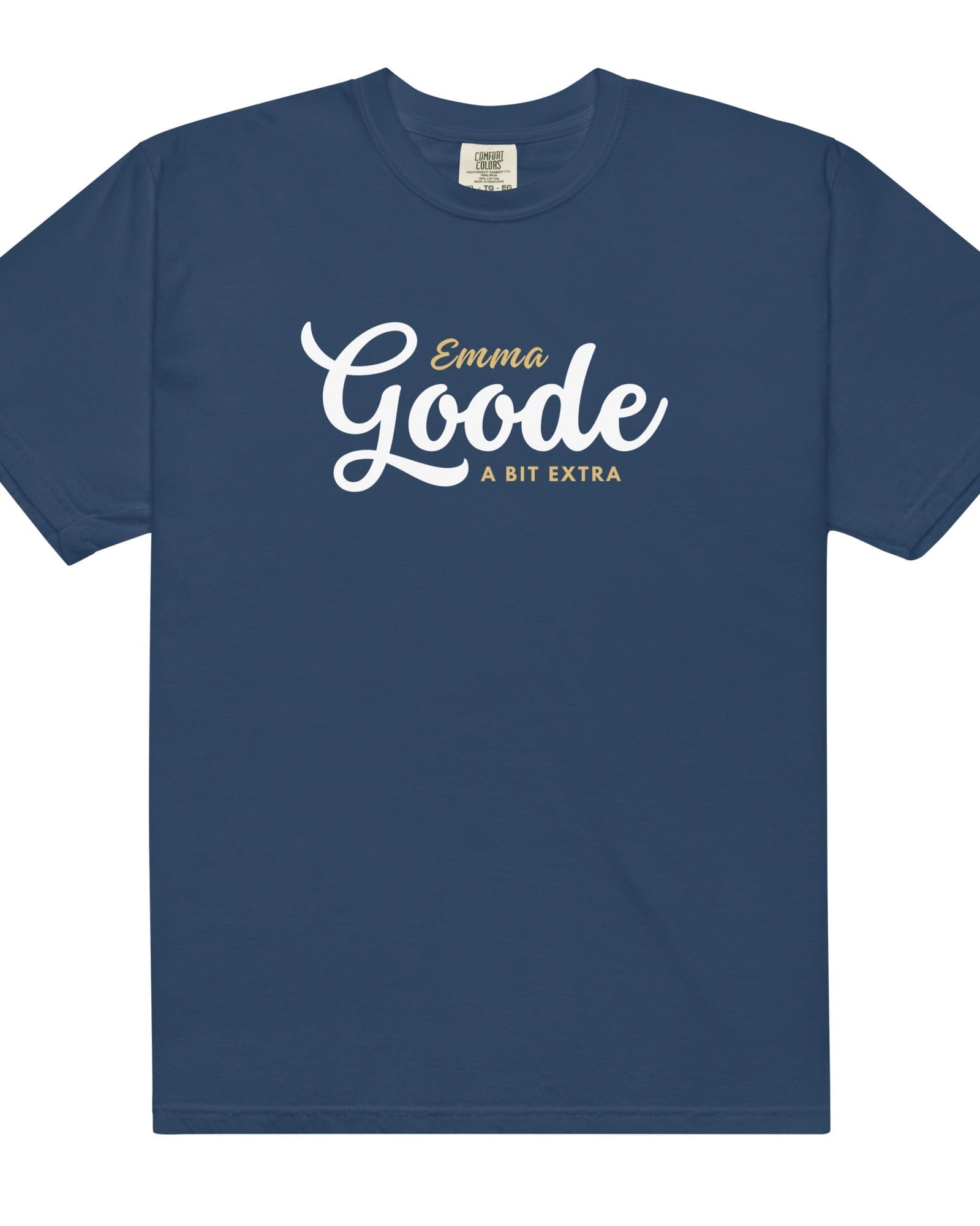 Jolly & Goode True Navy / S Emma Goode A Bit Extra Tee | Garment-dyed heavyweight cotton Cheeky British Style