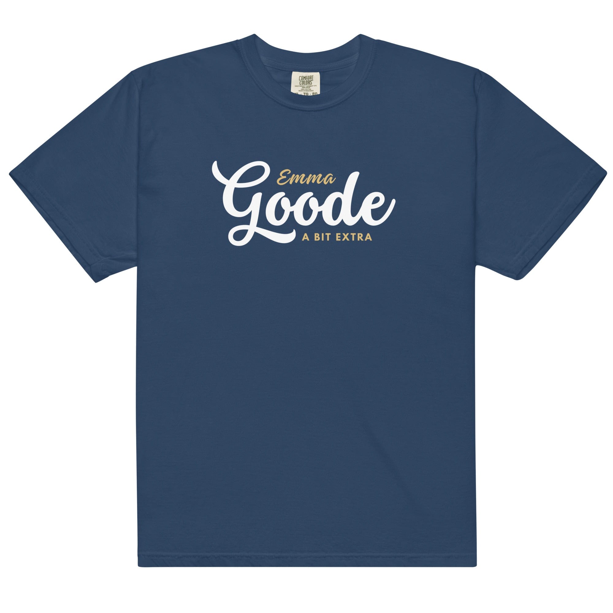 Jolly & Goode True Navy / S Emma Goode A Bit Extra Tee | Garment-dyed heavyweight cotton Cheeky British Style