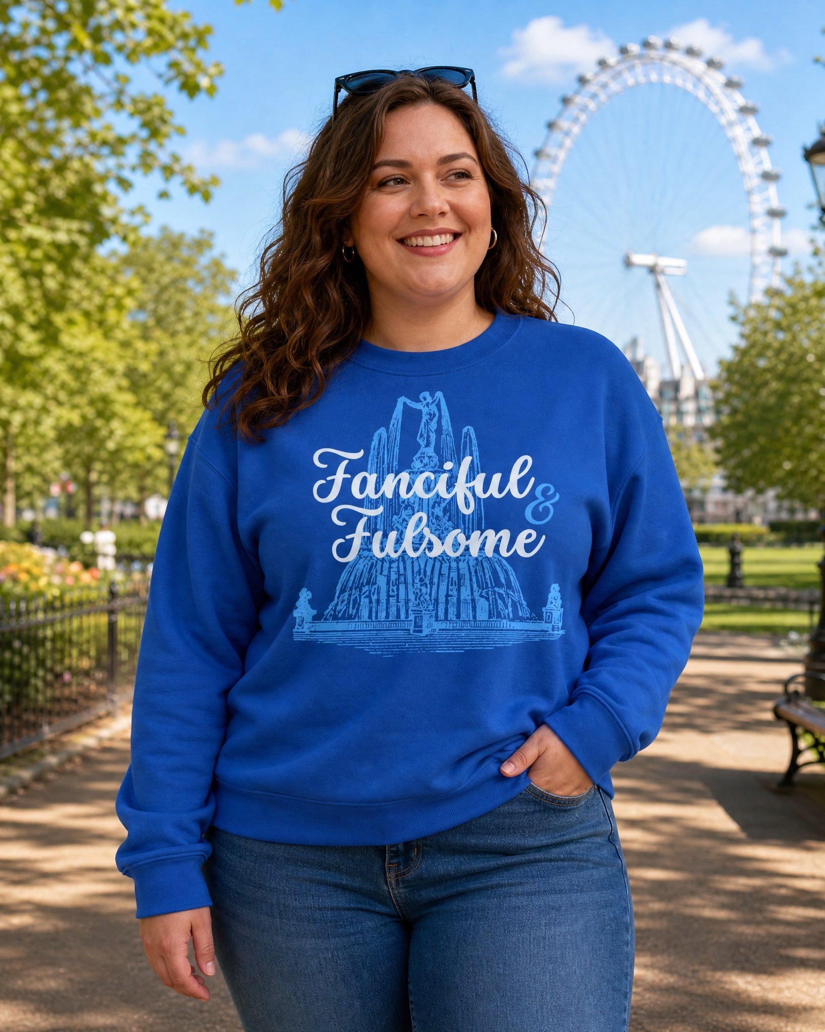 Jolly & Goode unisex sweatshirts Royal / S Fanciful & Fulsome Sweatshirt | Jumper | Unisex Cheeky British Style