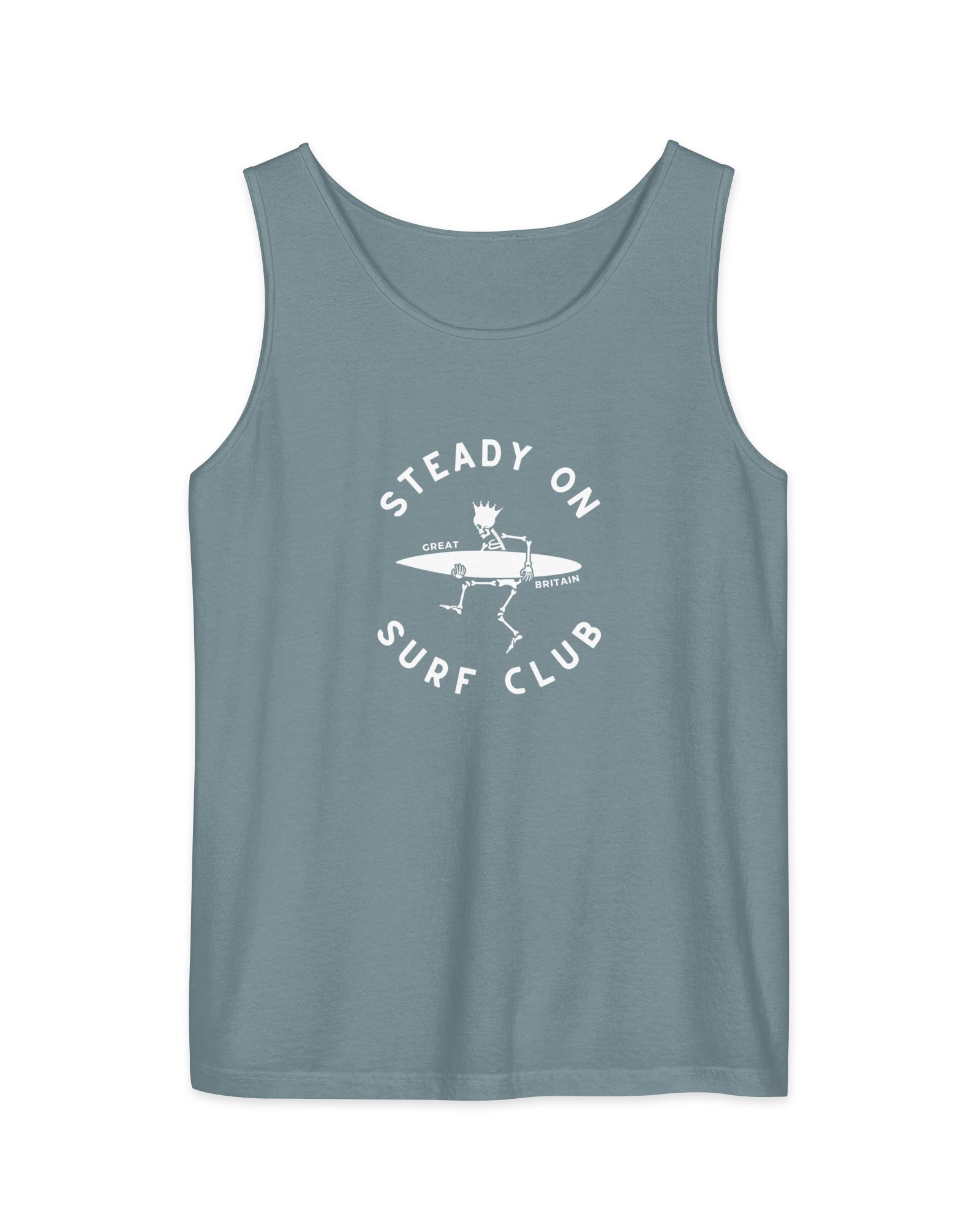 Jolly & Goode Vest Ice Blue / XS Steady On Surf Club Vest or Tank Top Cheeky British Style