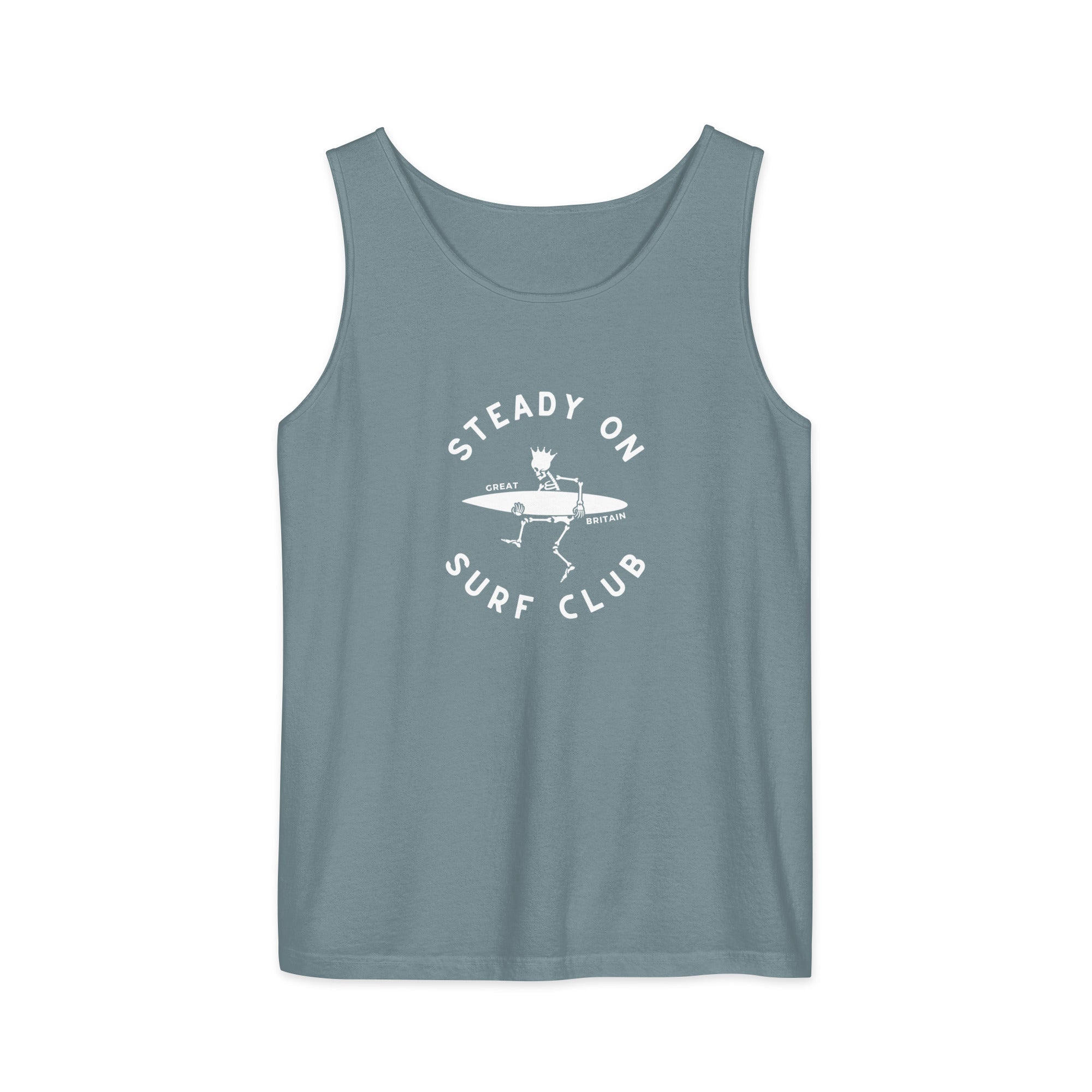 Jolly & Goode Vest Ice Blue / XS Steady On Surf Club Vest or Tank Top Cheeky British Style
