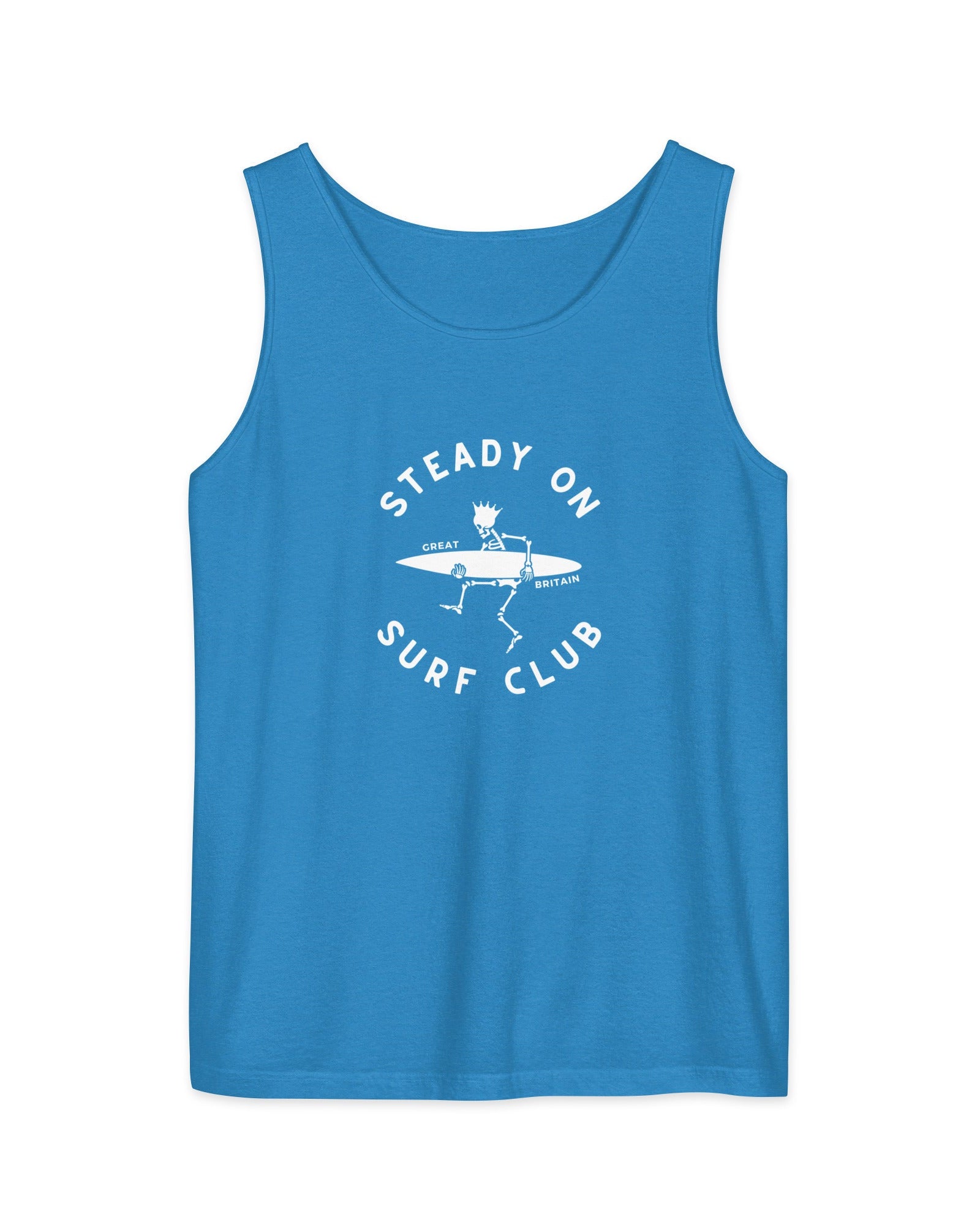 Jolly & Goode Vest Royal Caribe / XS Steady On Surf Club Vest or Tank Top Cheeky British Style