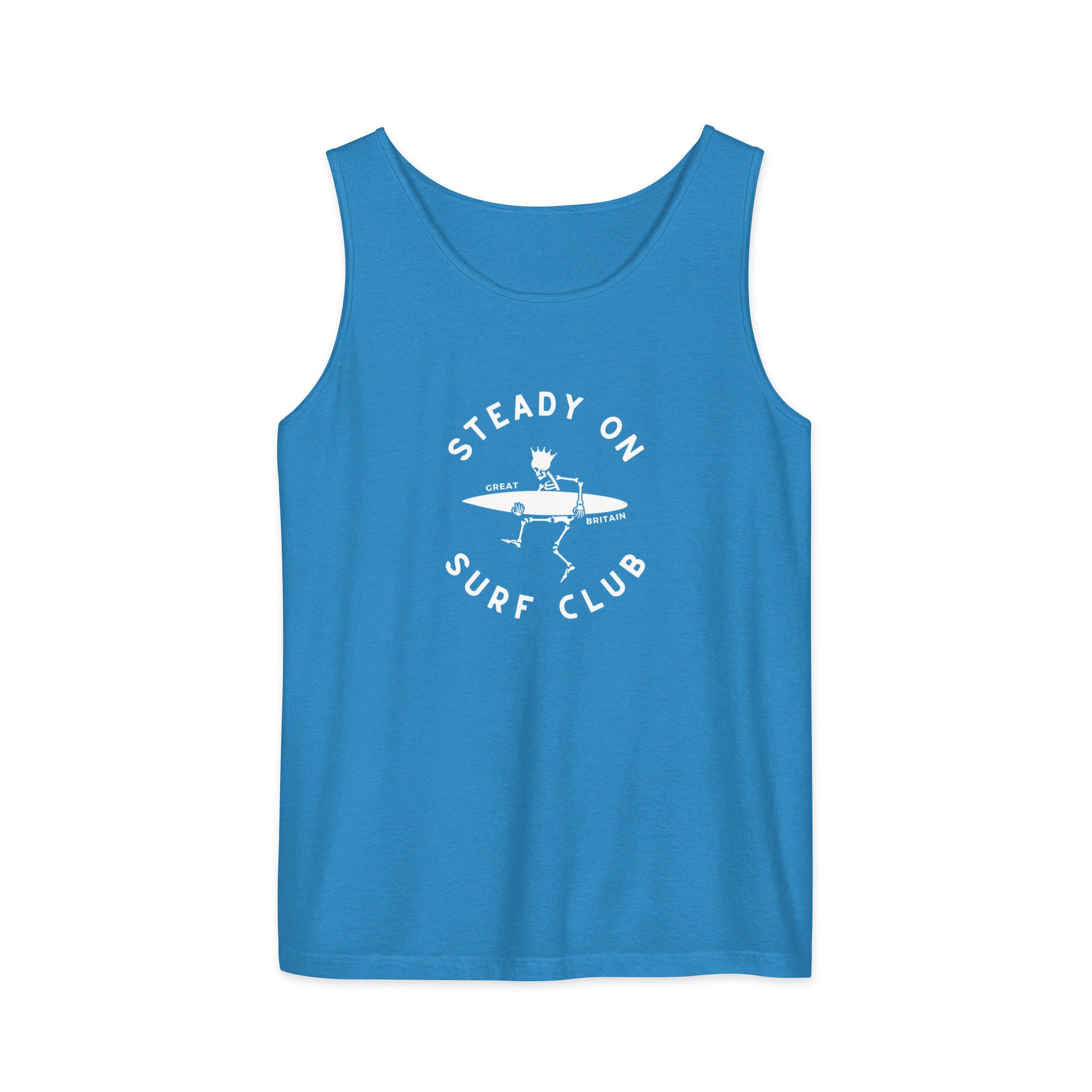 Jolly & Goode Vest Royal Caribe / XS Steady On Surf Club Vest or Tank Top Cheeky British Style