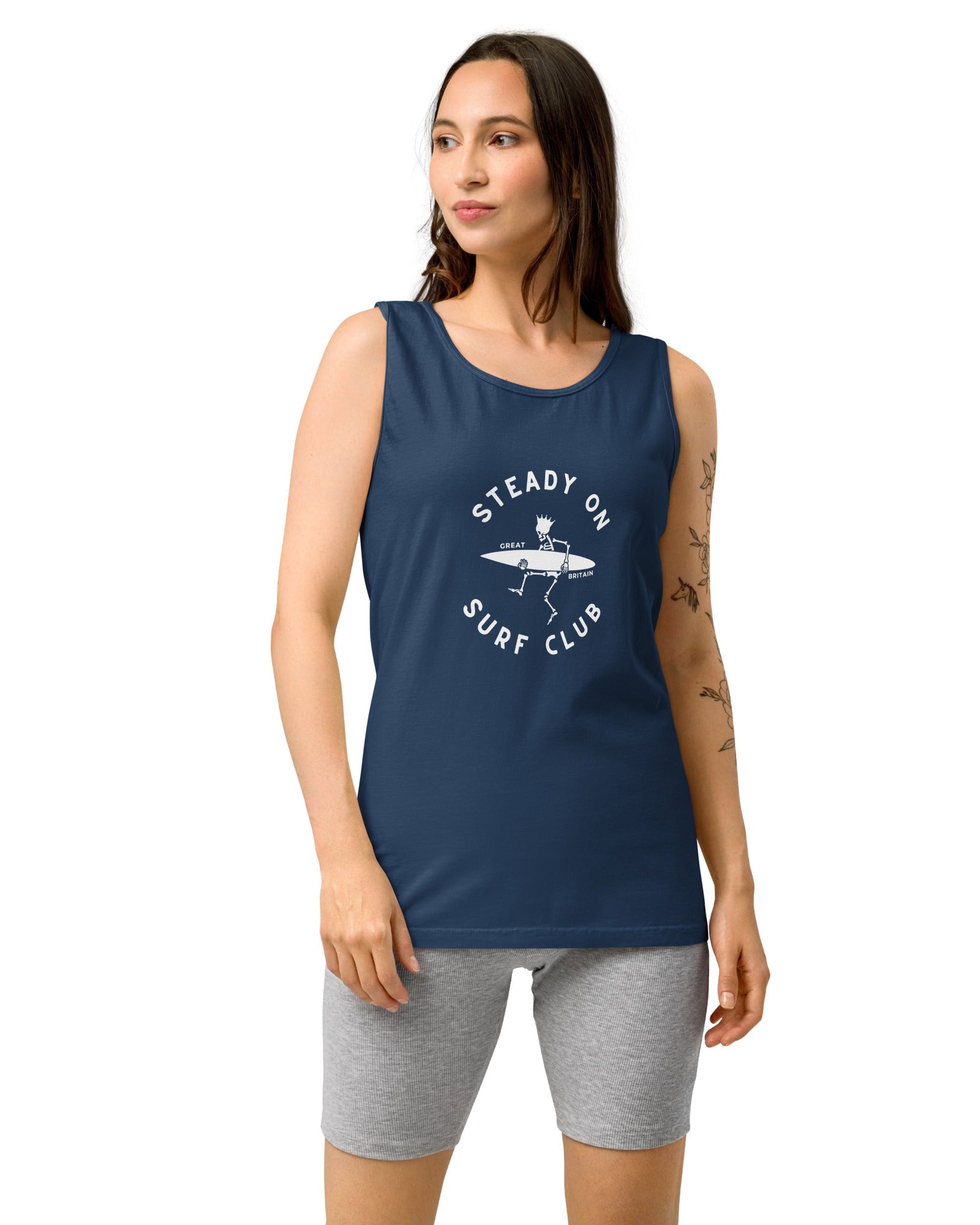 Jolly & Goode Vest Steady On Surf Club Vest or Tank Top Cheeky British Style