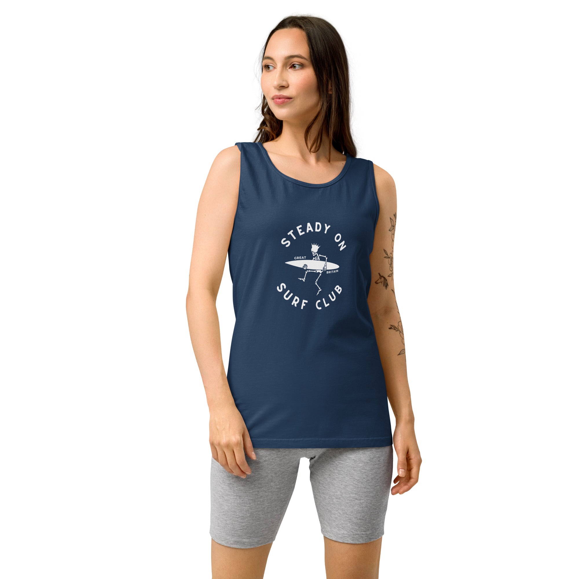 Jolly & Goode Vest Steady On Surf Club Vest or Tank Top Cheeky British Style