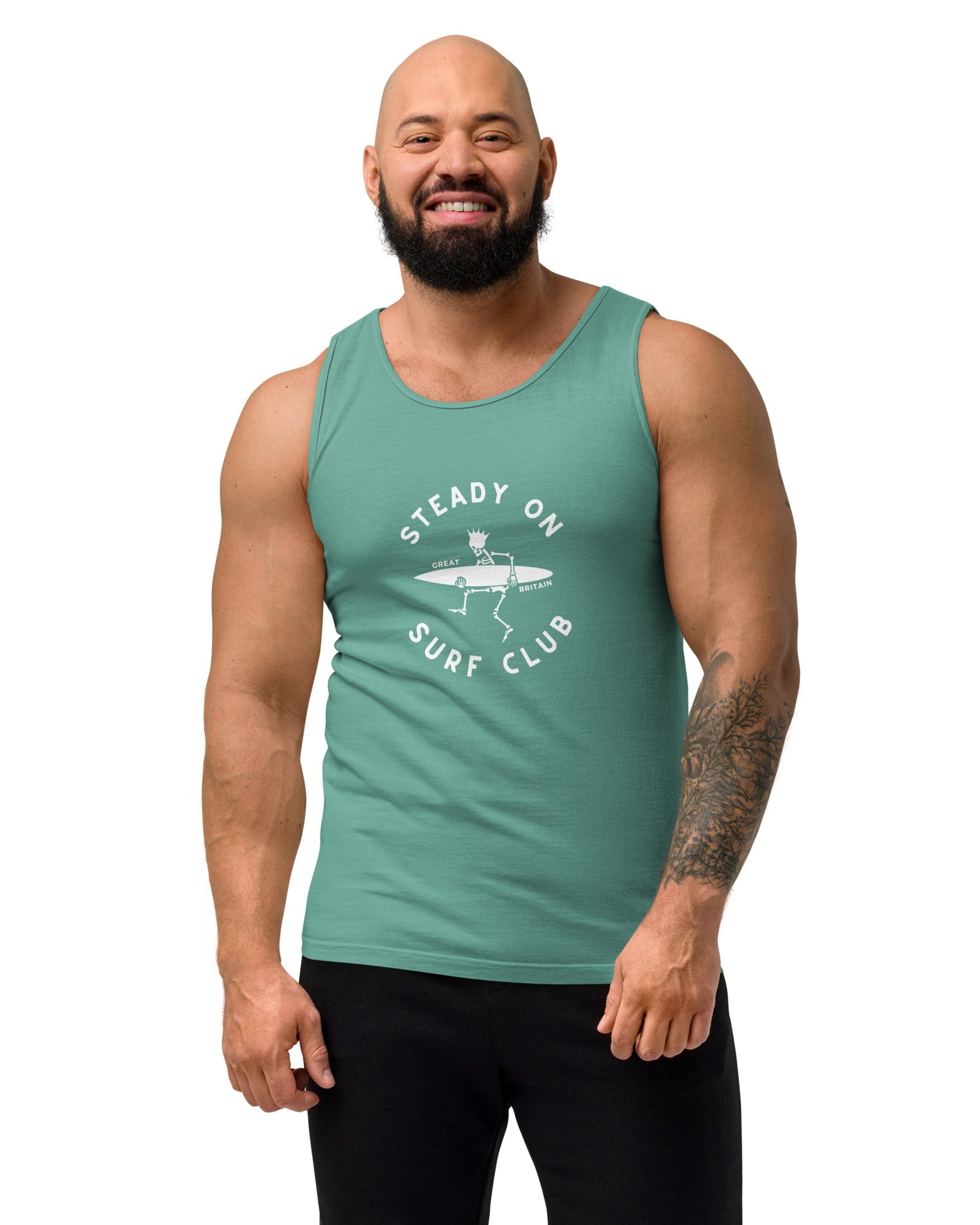 Jolly & Goode Vest Steady On Surf Club Vest or Tank Top Cheeky British Style