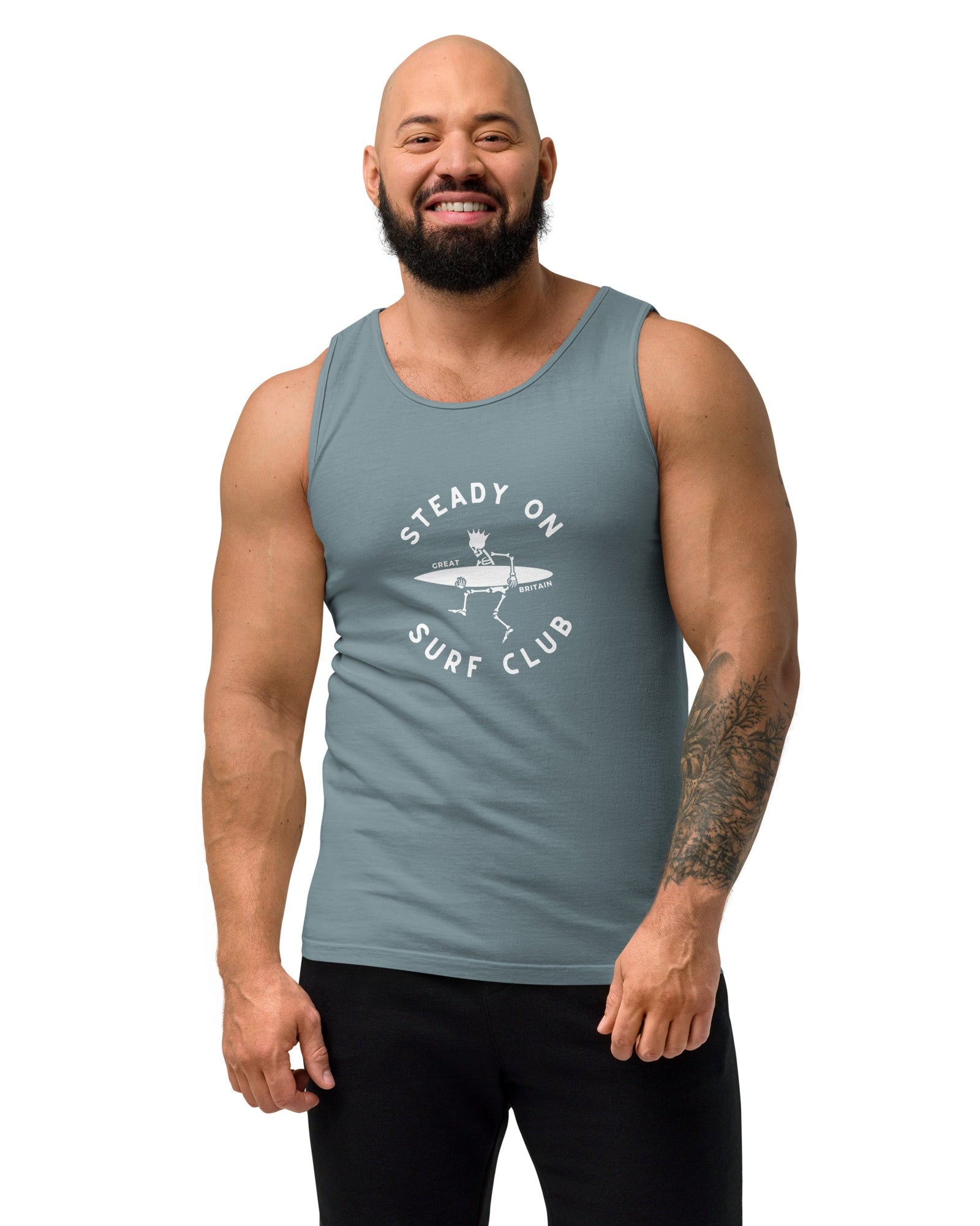 Jolly & Goode Vest Steady On Surf Club Vest or Tank Top Cheeky British Style