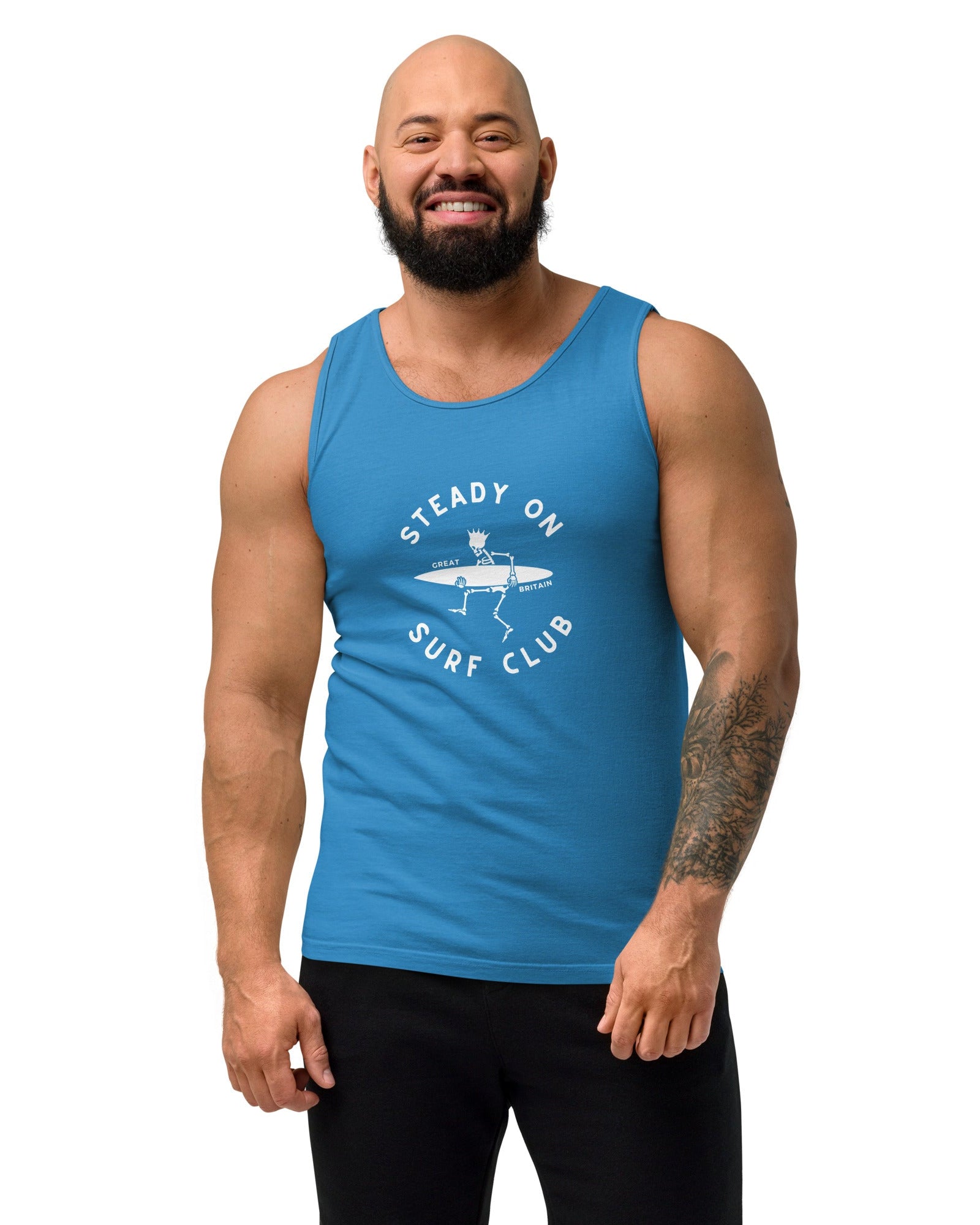 Jolly & Goode Vest Steady On Surf Club Vest or Tank Top Cheeky British Style
