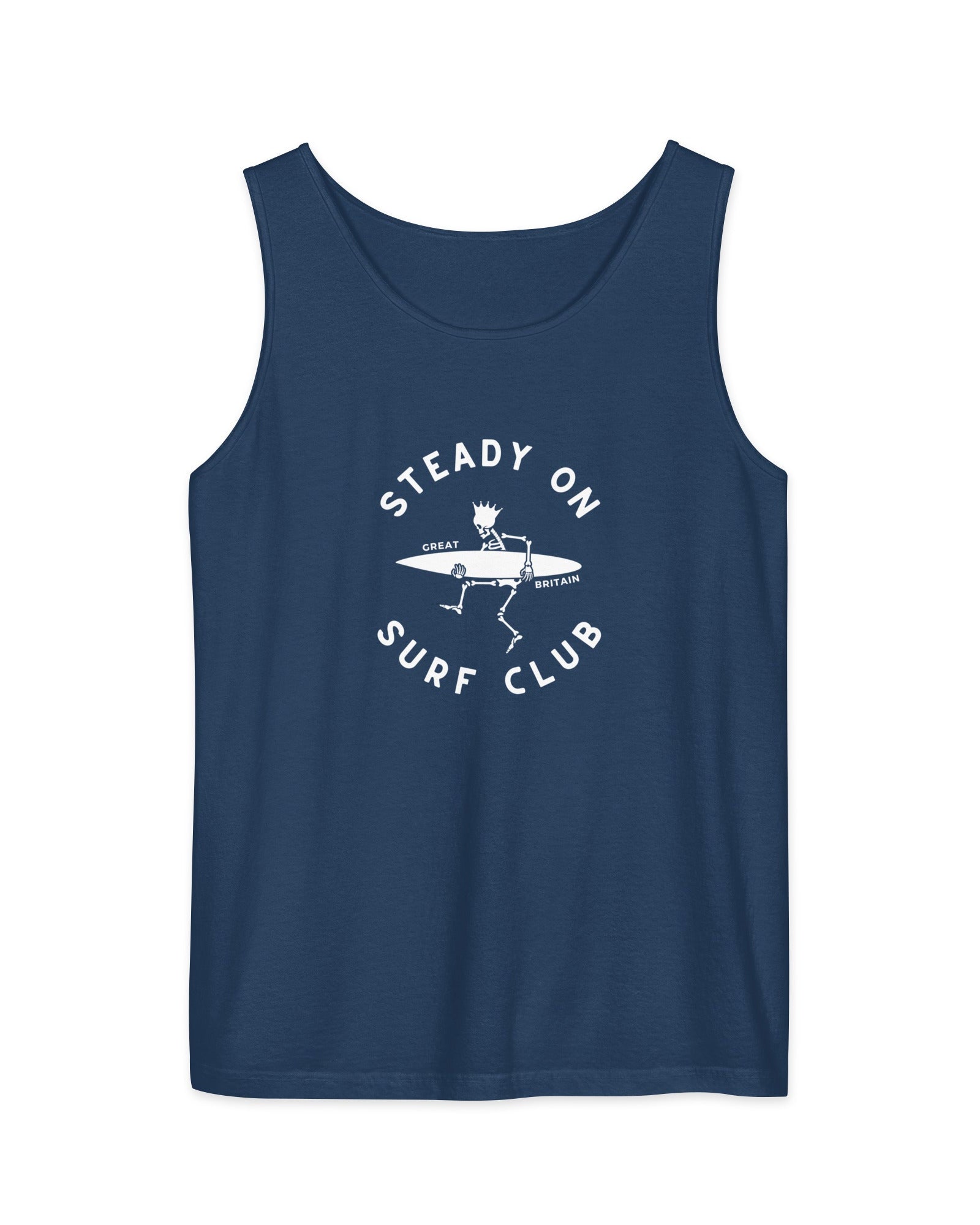 Jolly & Goode Vest True Navy / XS Steady On Surf Club Vest or Tank Top Cheeky British Style