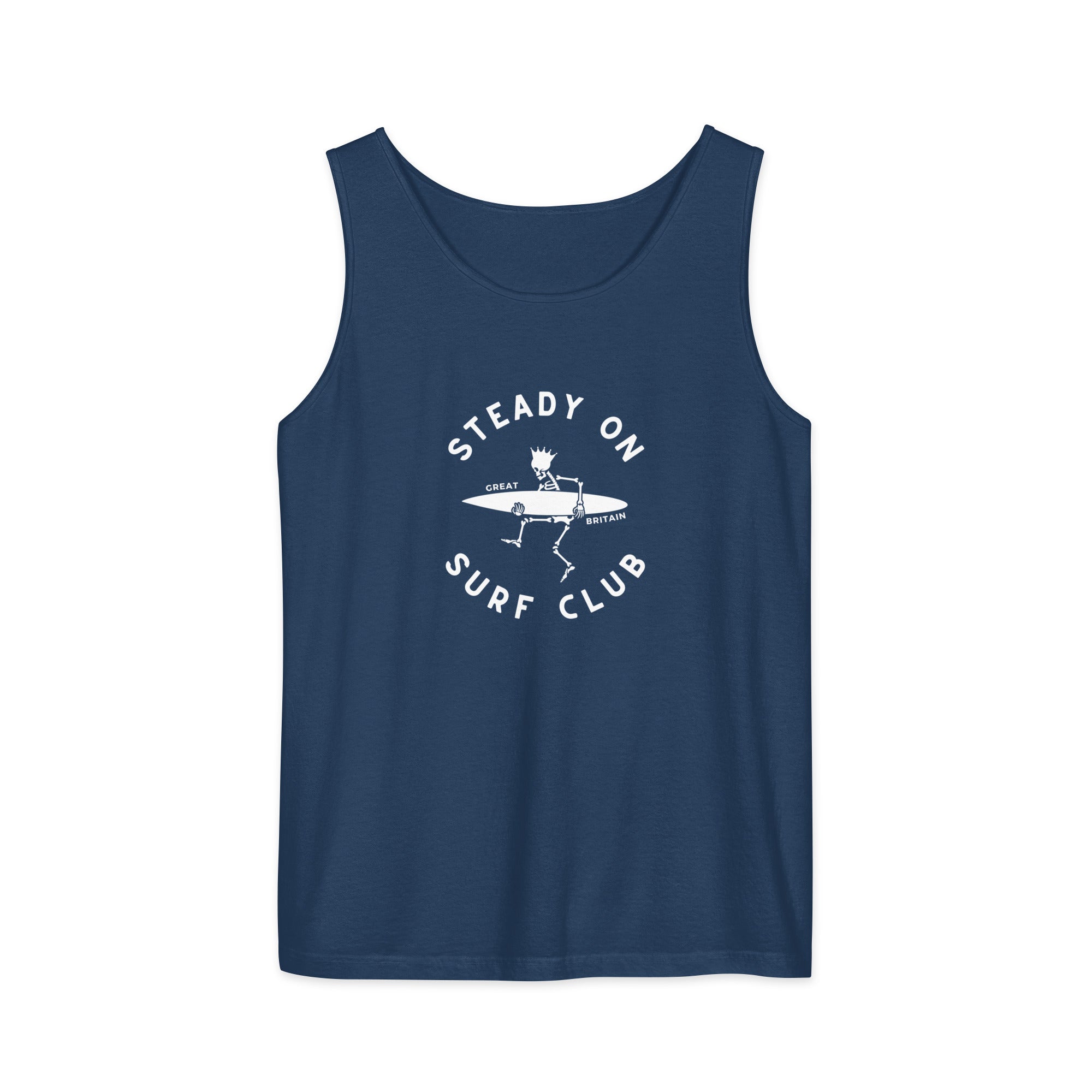 Jolly & Goode Vest True Navy / XS Steady On Surf Club Vest or Tank Top Cheeky British Style