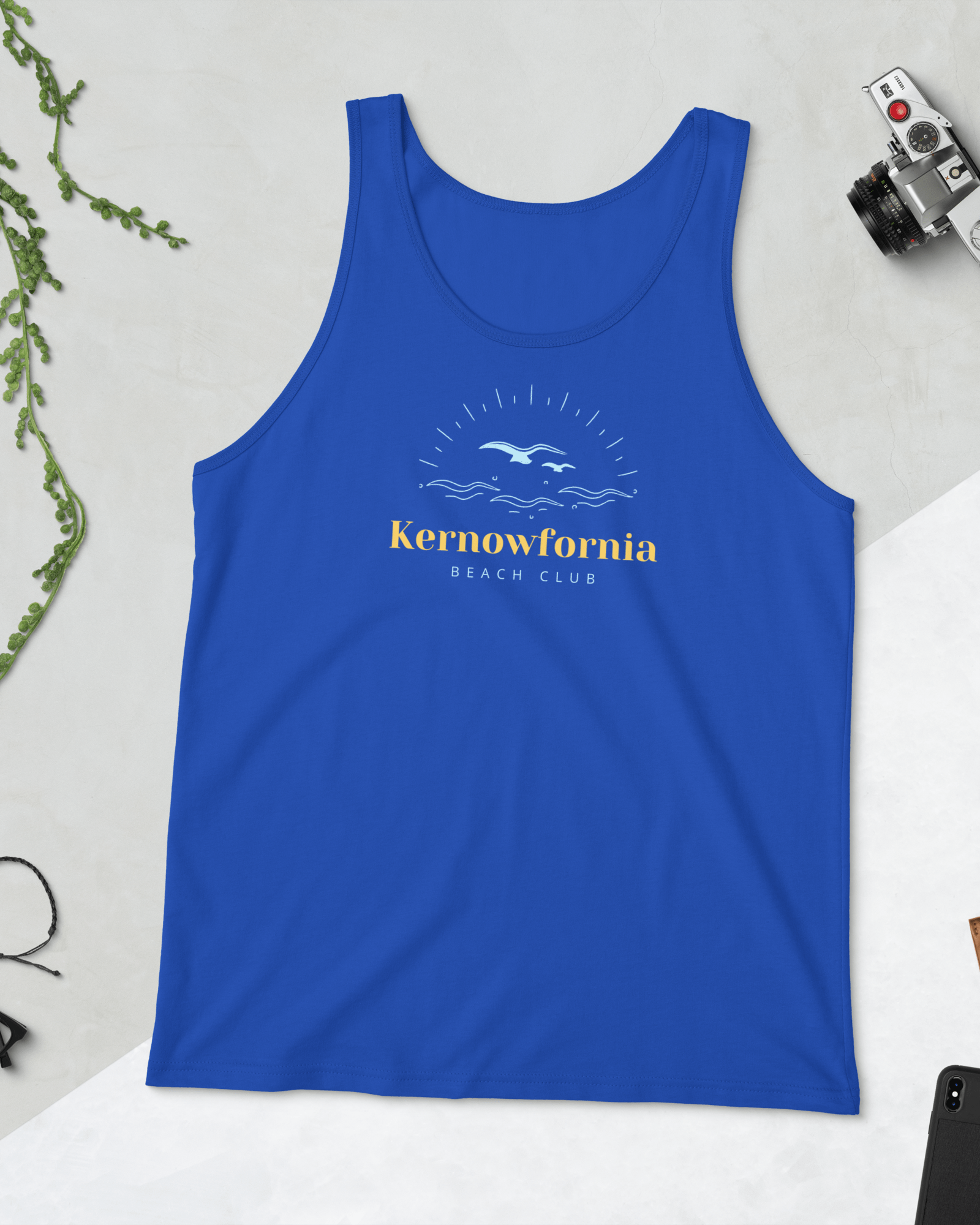 Jolly & Goode Vest True Royal / XS Kernowfornia Beach Club Vest Top Cheeky British Style