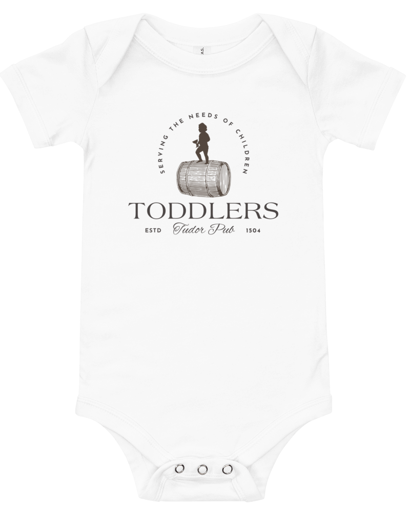 Jolly & Goode White / 3-6m Toddlers Tudor Pub Onesie Cheeky British Style