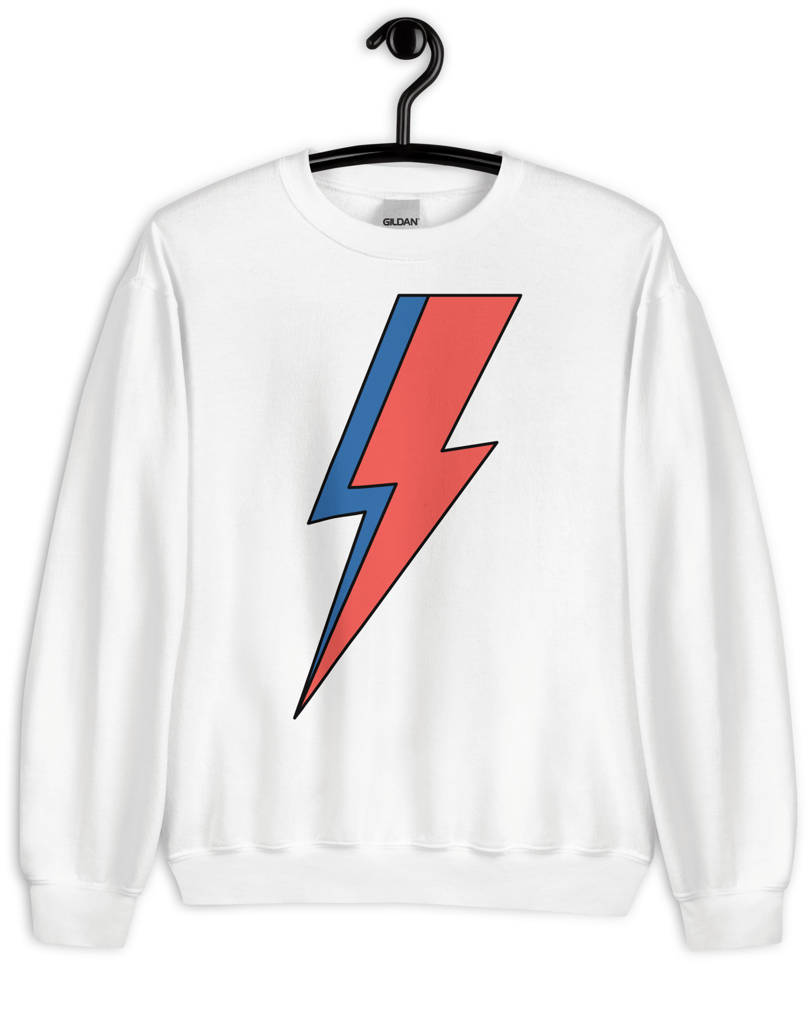 Jolly & Goode White / S Lightning Bolt Sweatshirt Cheeky British Style