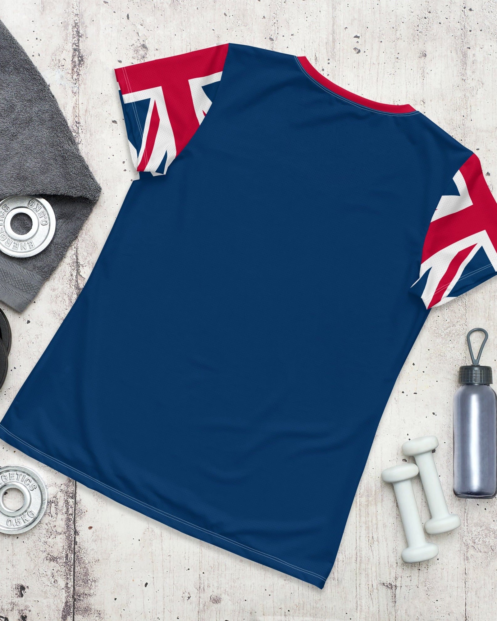 Jolly & Goode women's athletic shirts Union Jack Women's Workout Shirt Cheeky British Style