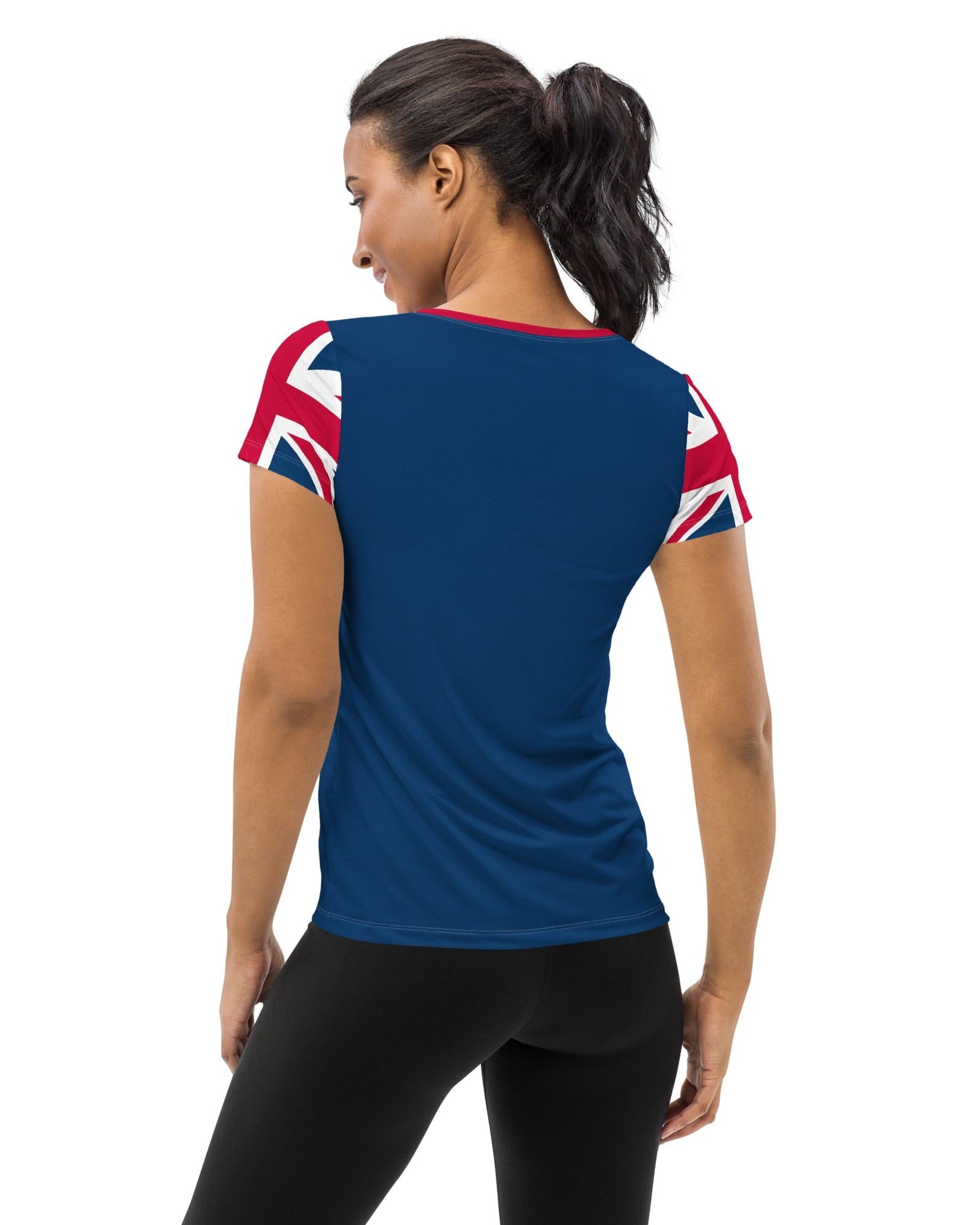 Jolly & Goode women's athletic shirts Union Jack Women's Workout Shirt Cheeky British Style