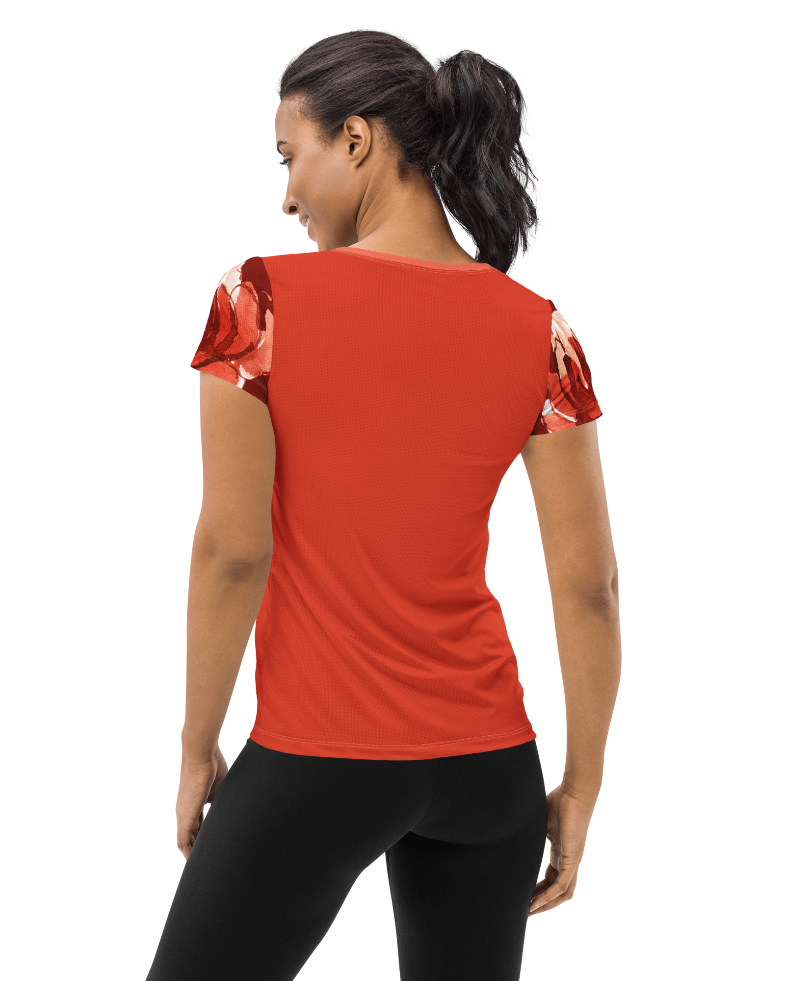 Jolly & Goode women's athletic shirts Watercolour English Rose Women's Athletic Shirt Cheeky British Style