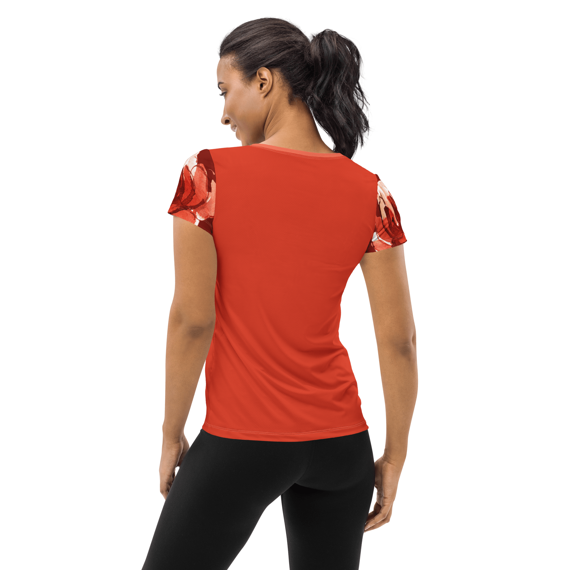 Jolly & Goode women's athletic shirts Watercolour English Rose Women's Athletic Shirt Cheeky British Style