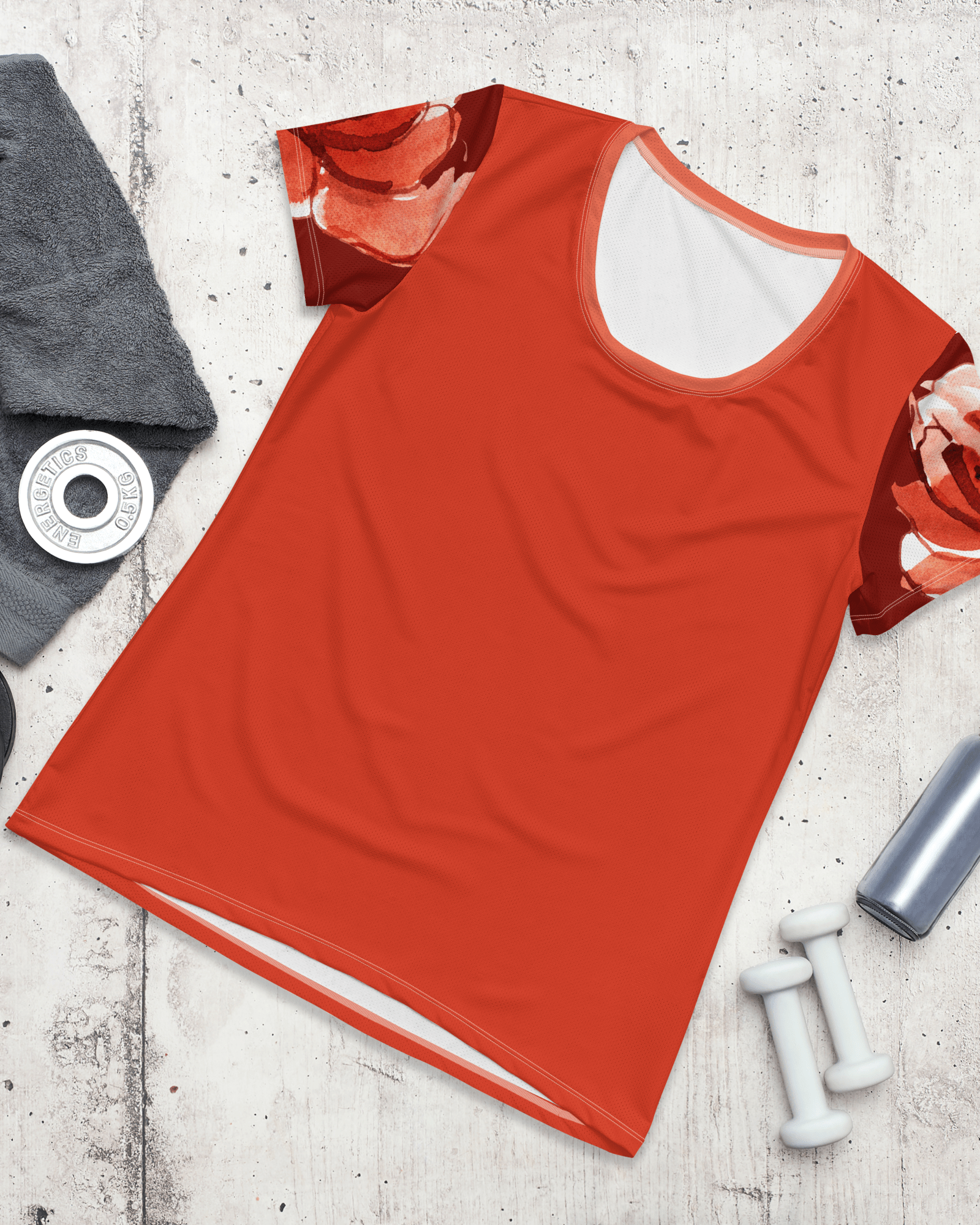 Jolly & Goode women's athletic shirts XS Watercolour English Rose Women's Athletic Shirt Cheeky British Style