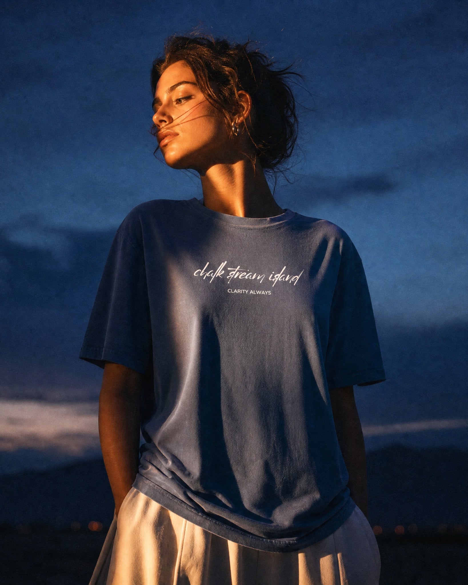 Jolly & Goode Women's Shirts S Women's Chalk Stream Island Clarity Always Tee Cheeky British Style